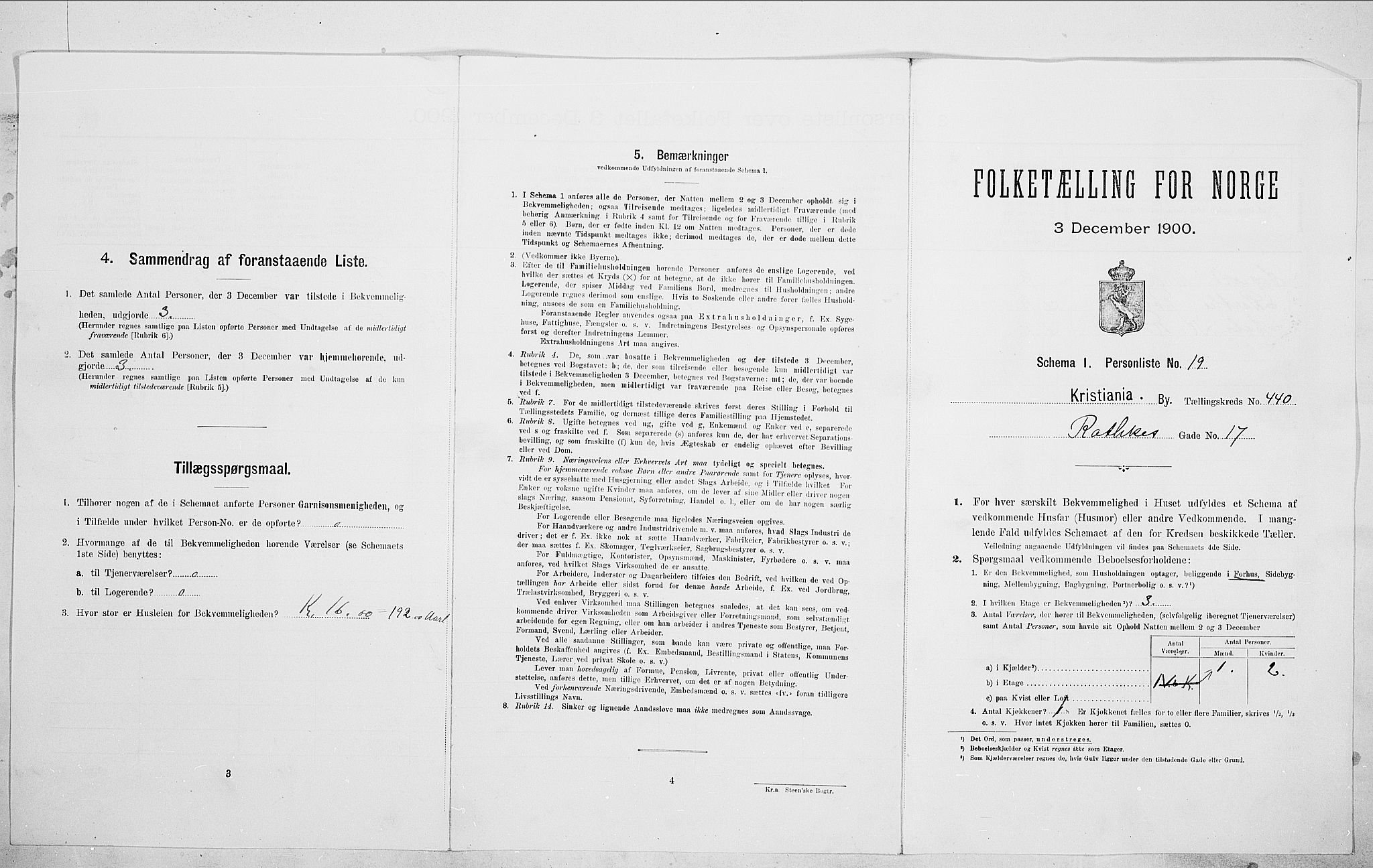 SAO, 1900 census for Kristiania, 1900, p. 74366