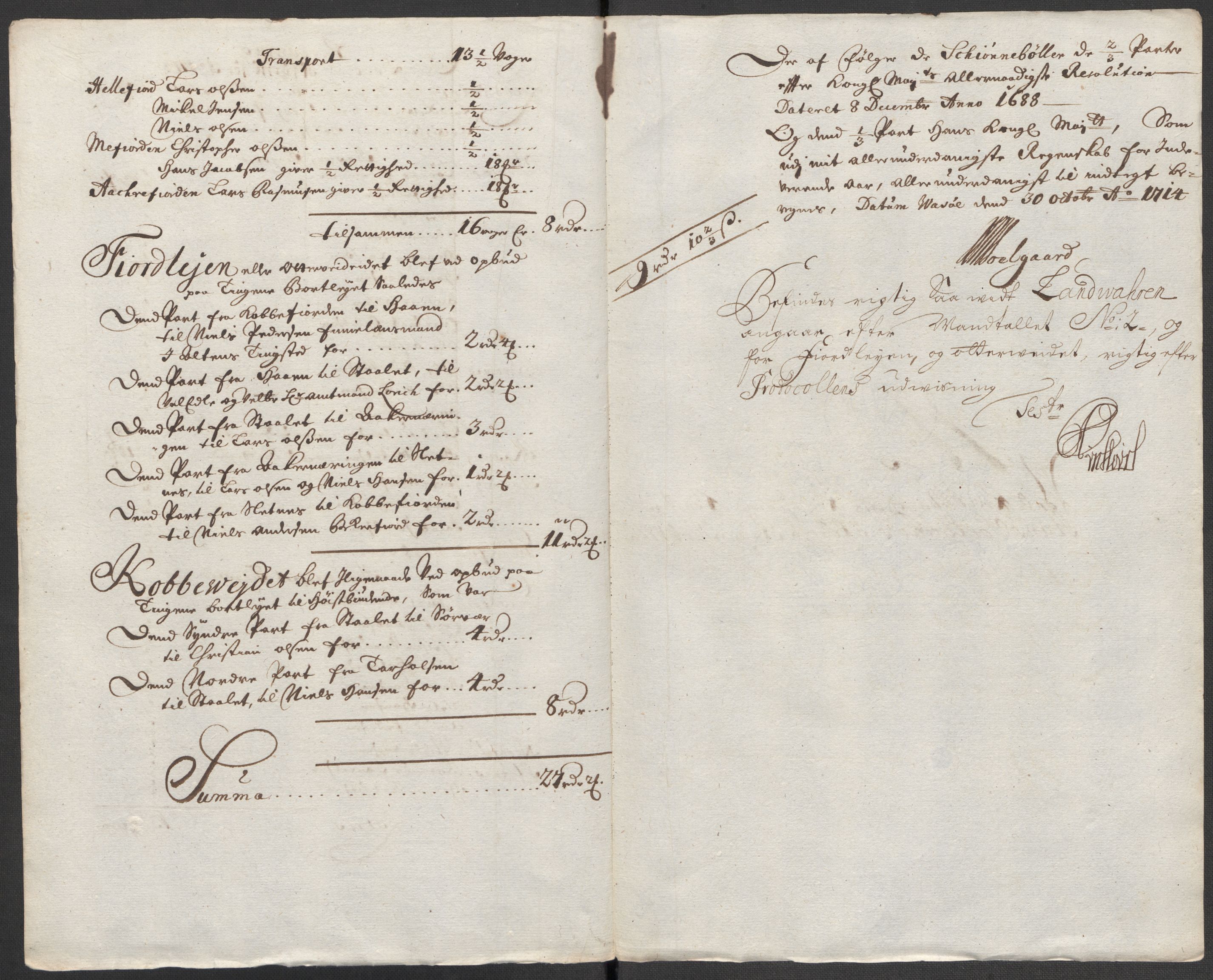 Rentekammeret inntil 1814, Reviderte regnskaper, Fogderegnskap, AV/RA-EA-4092/R69/L4856: Fogderegnskap Finnmark/Vardøhus, 1713-1715, p. 240