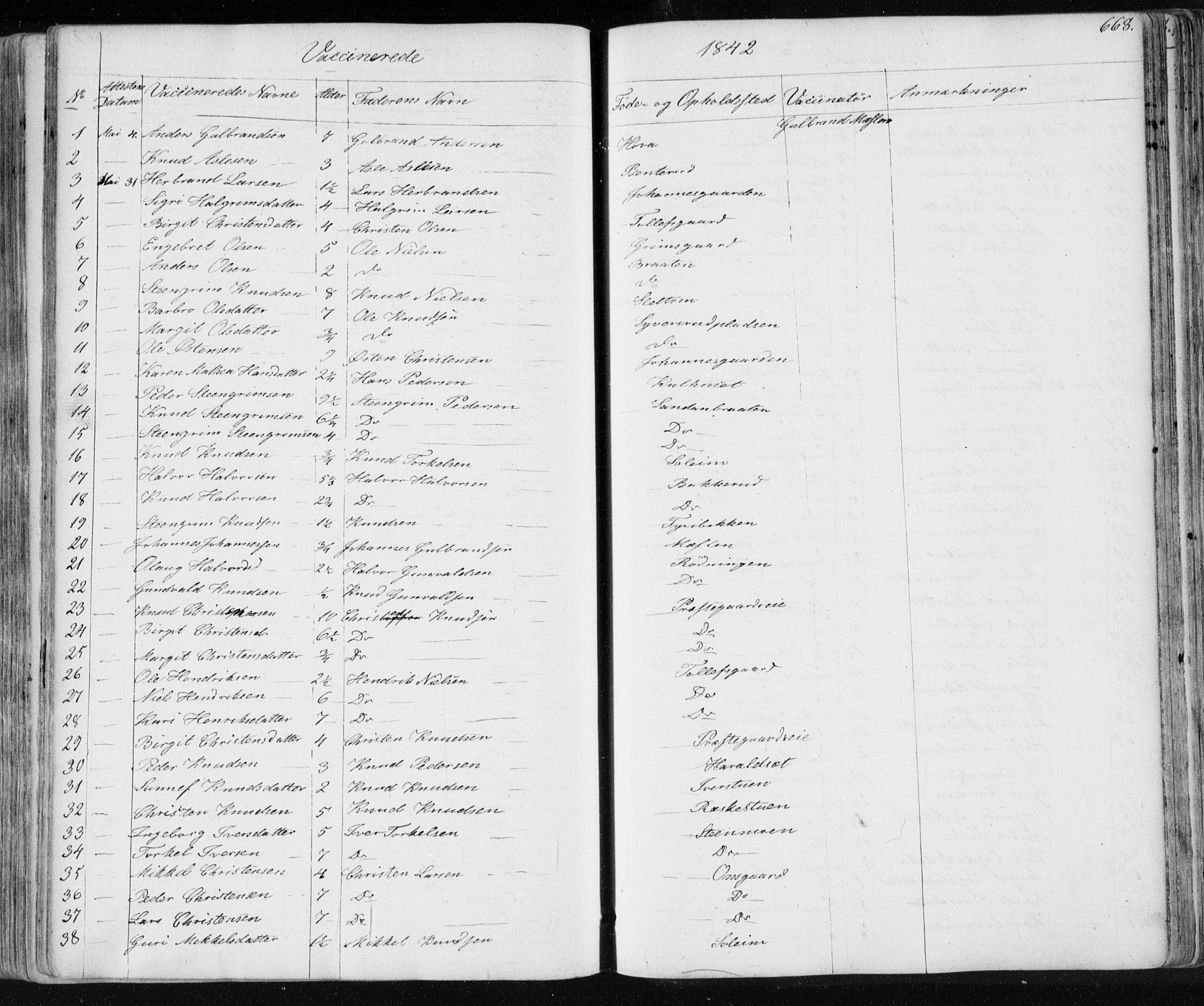 Nes kirkebøker, SAKO/A-236/F/Fa/L0009: Parish register (official) no. 9, 1834-1863, p. 668