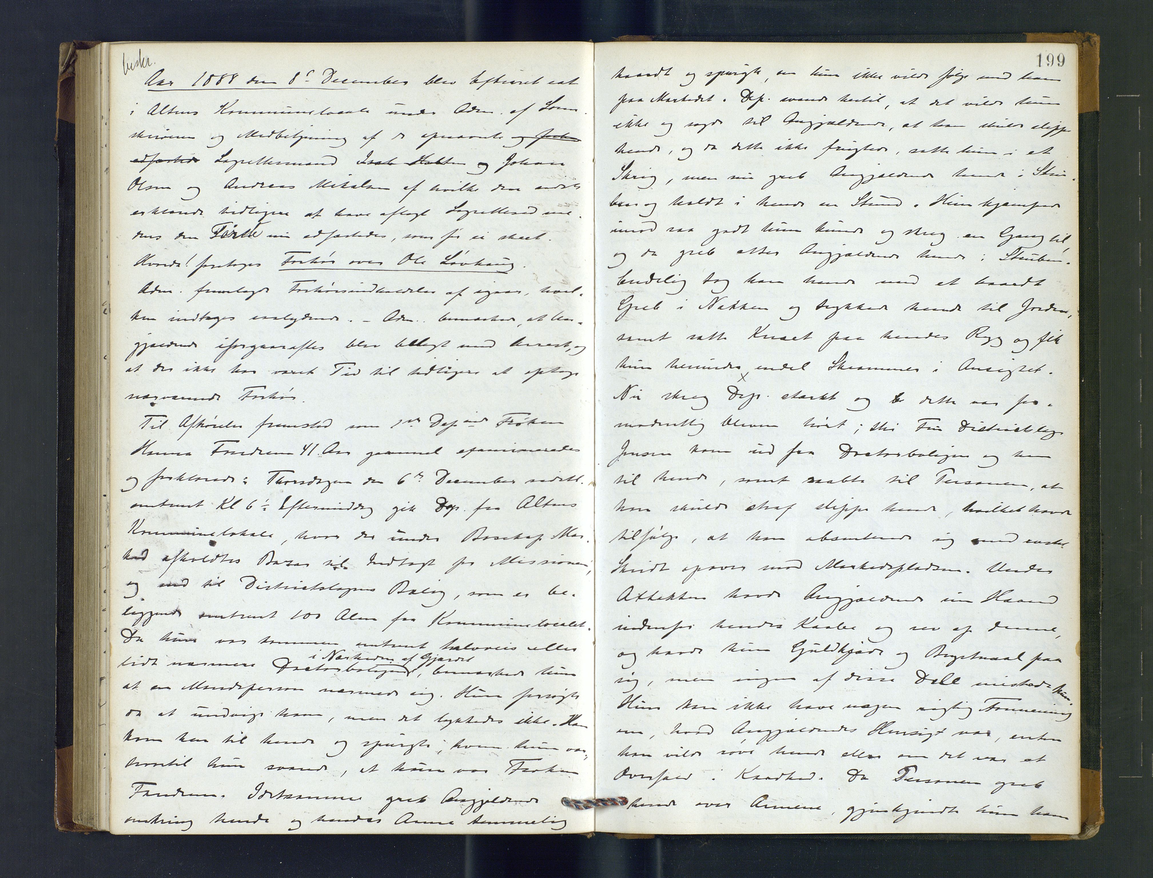 Alta fogderi/sorenskriveri, AV/SATØ-SATØ-5/1/J/Jb/L0178: Ekstrarettsprotokoll, 1885-1888, p. 199