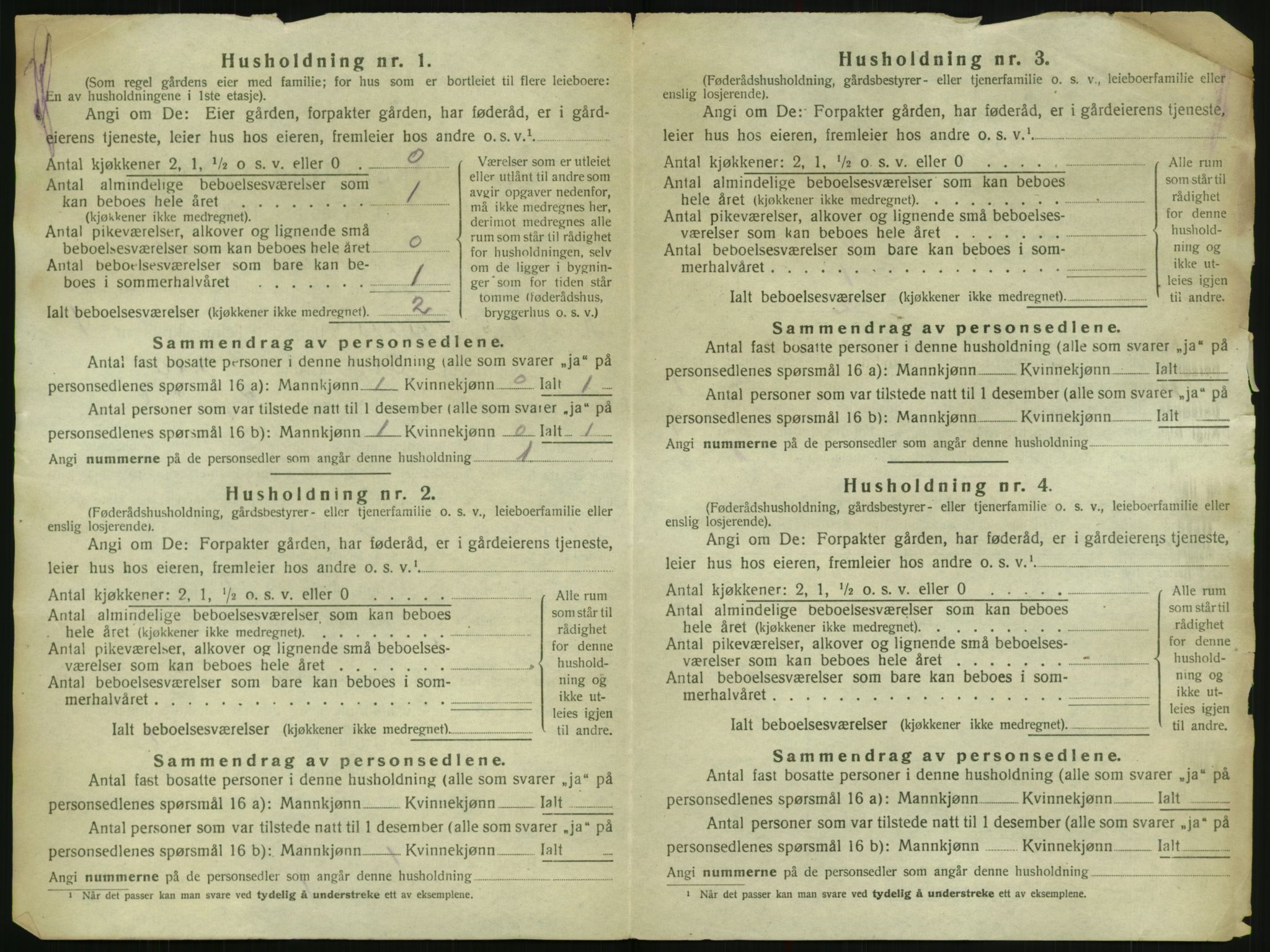 SAK, 1920 census for Hylestad, 1920, p. 233