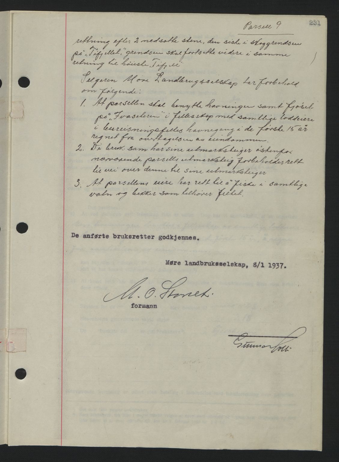 Nordmøre sorenskriveri, AV/SAT-A-4132/1/2/2Ca: Mortgage book no. A81, 1937-1937, Diary no: : 719/1937