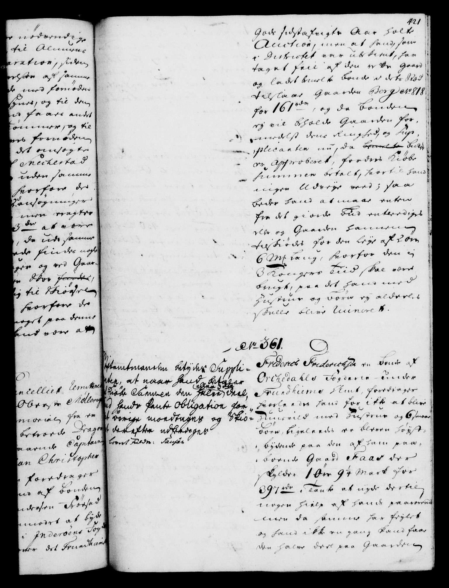 Rentekammeret, Kammerkanselliet, RA/EA-3111/G/Gh/Gha/L0032: Norsk ekstraktmemorialprotokoll (merket RK 53.77), 1753-1755, p. 421
