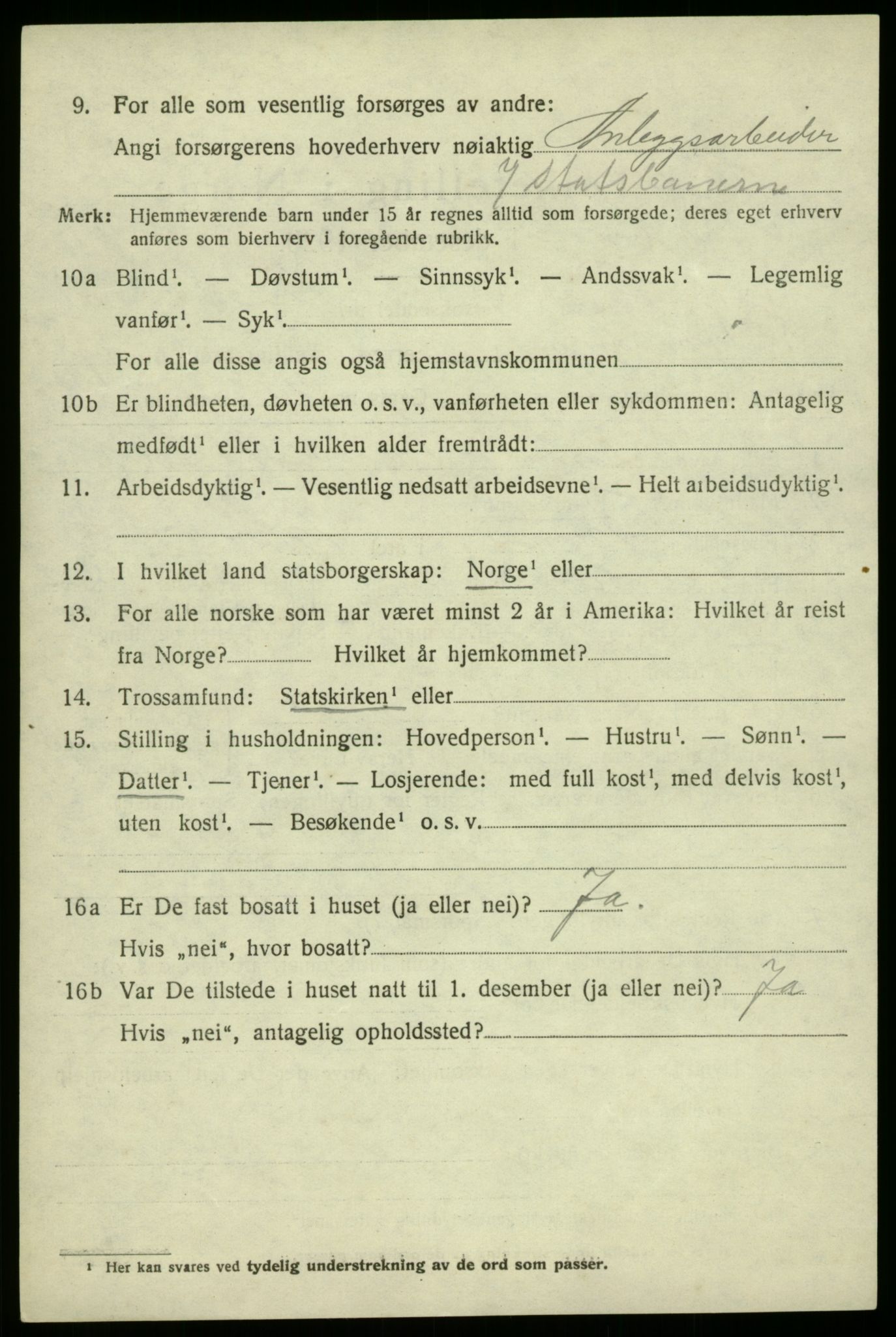 SAB, 1920 census for Samnanger, 1920, p. 1116