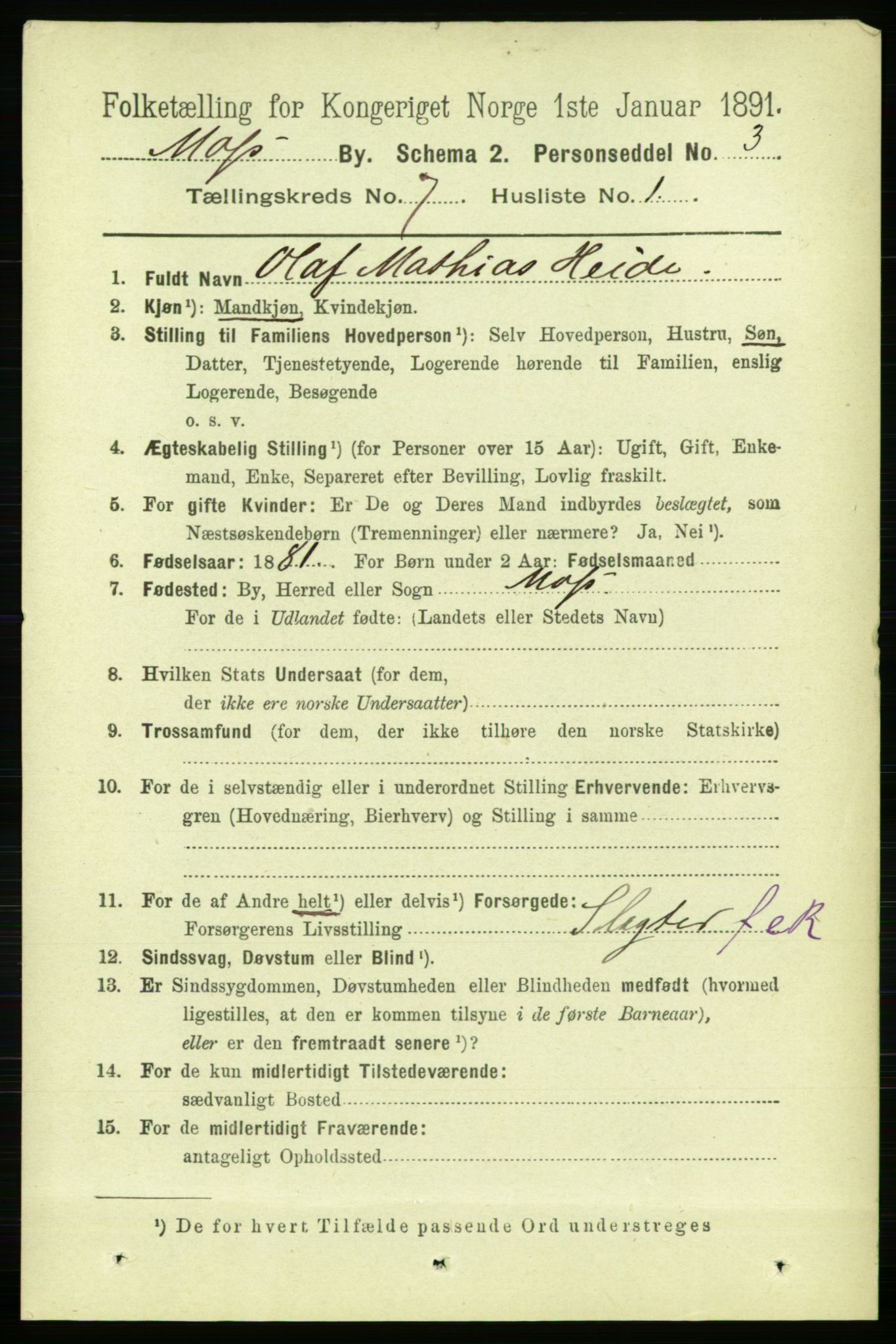 RA, 1891 census for 0104 Moss, 1891, p. 3554