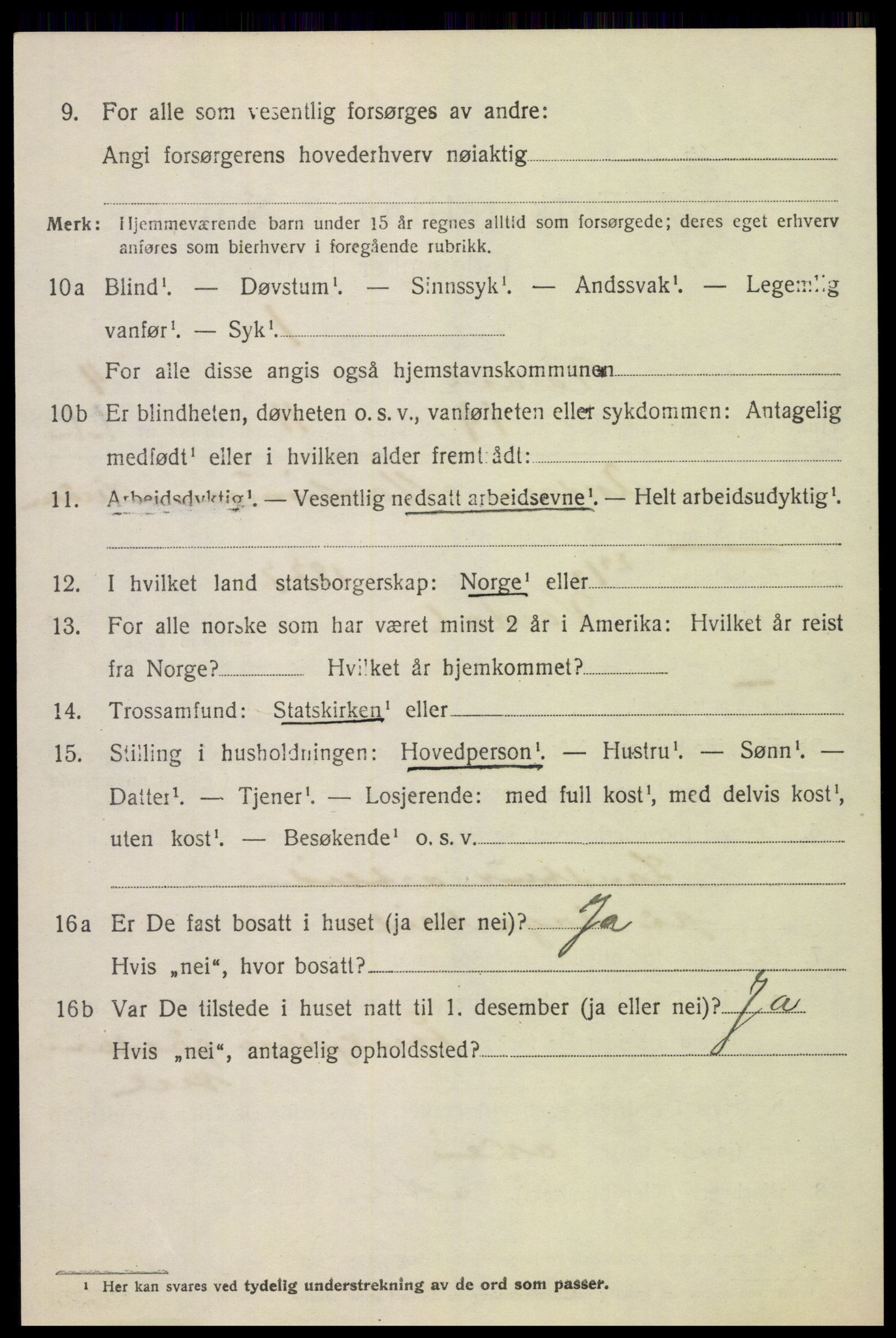 SAH, 1920 census for Vardal, 1920, p. 2984