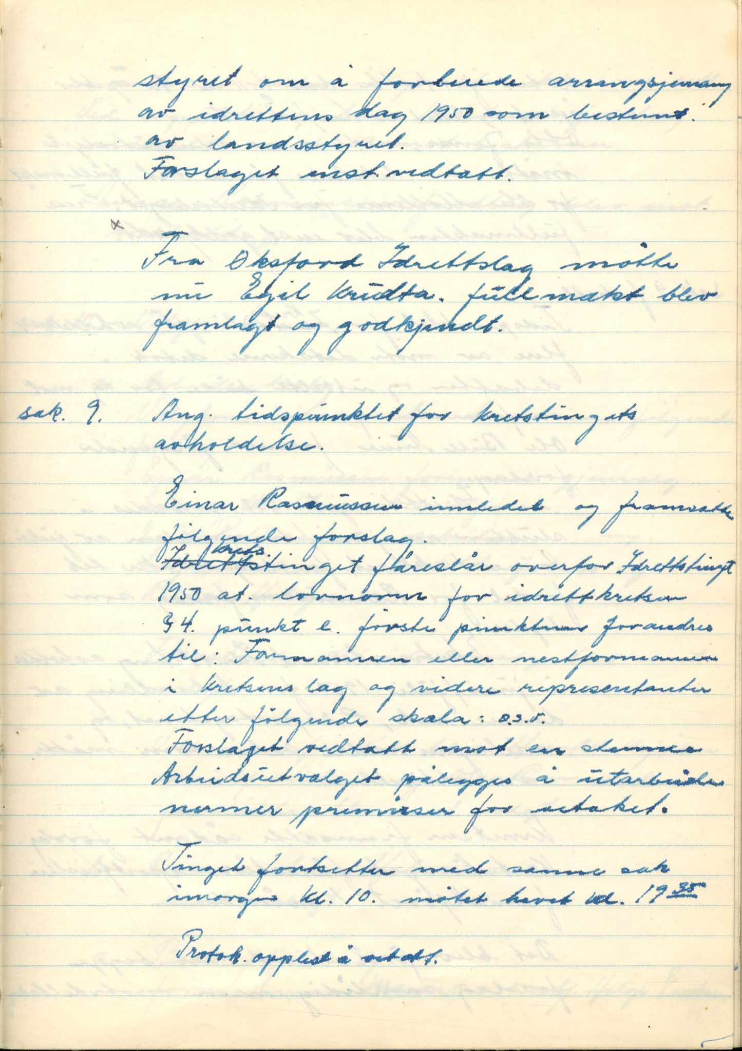 Vest-Finnmark Idrettskrets, FMFB/A-1042/A/Aa/L0001: Møteprotokoll for styre, kretsting og arbeidsutvalg, 1946-1951, p. 90