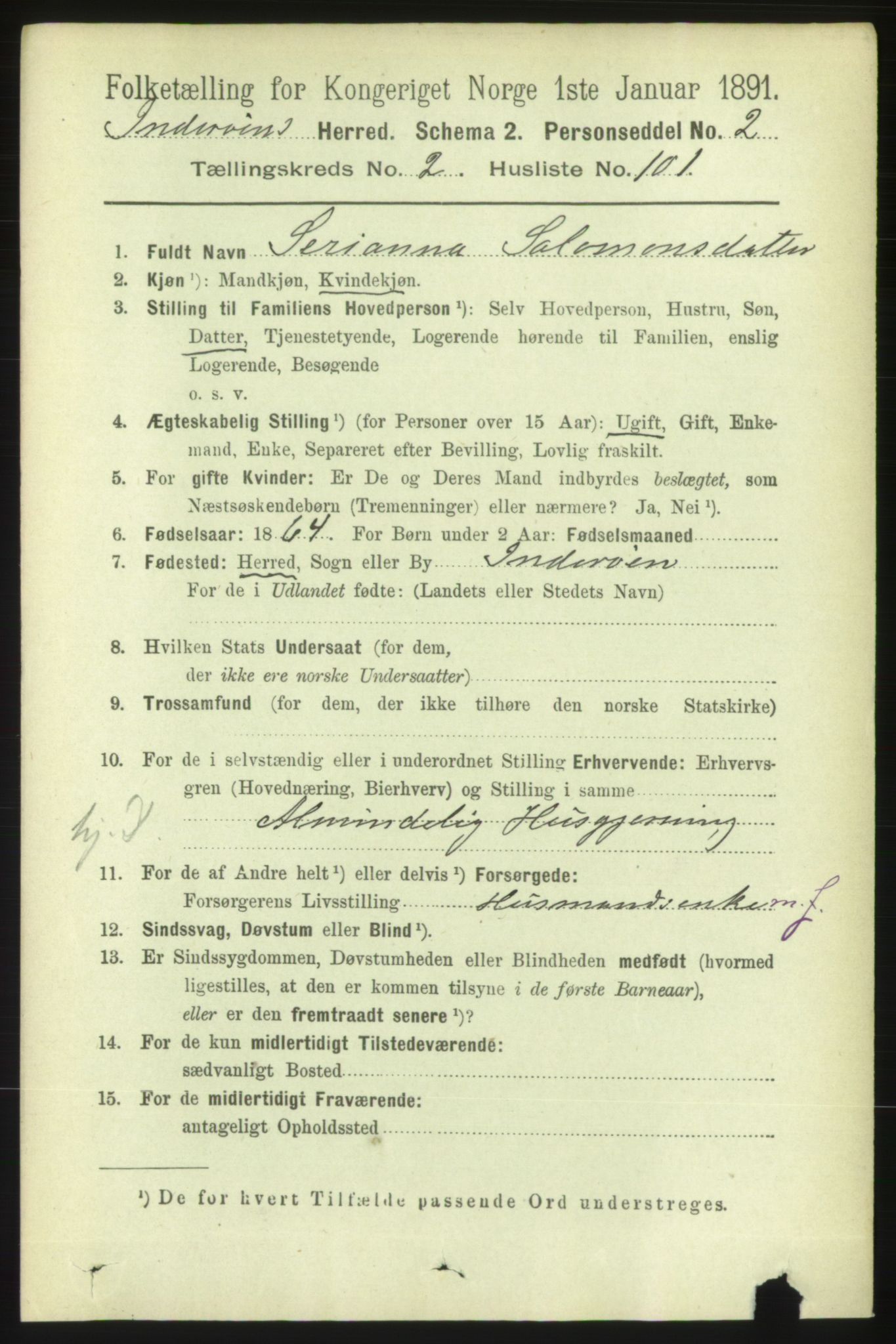 RA, 1891 census for 1729 Inderøy, 1891, p. 1851