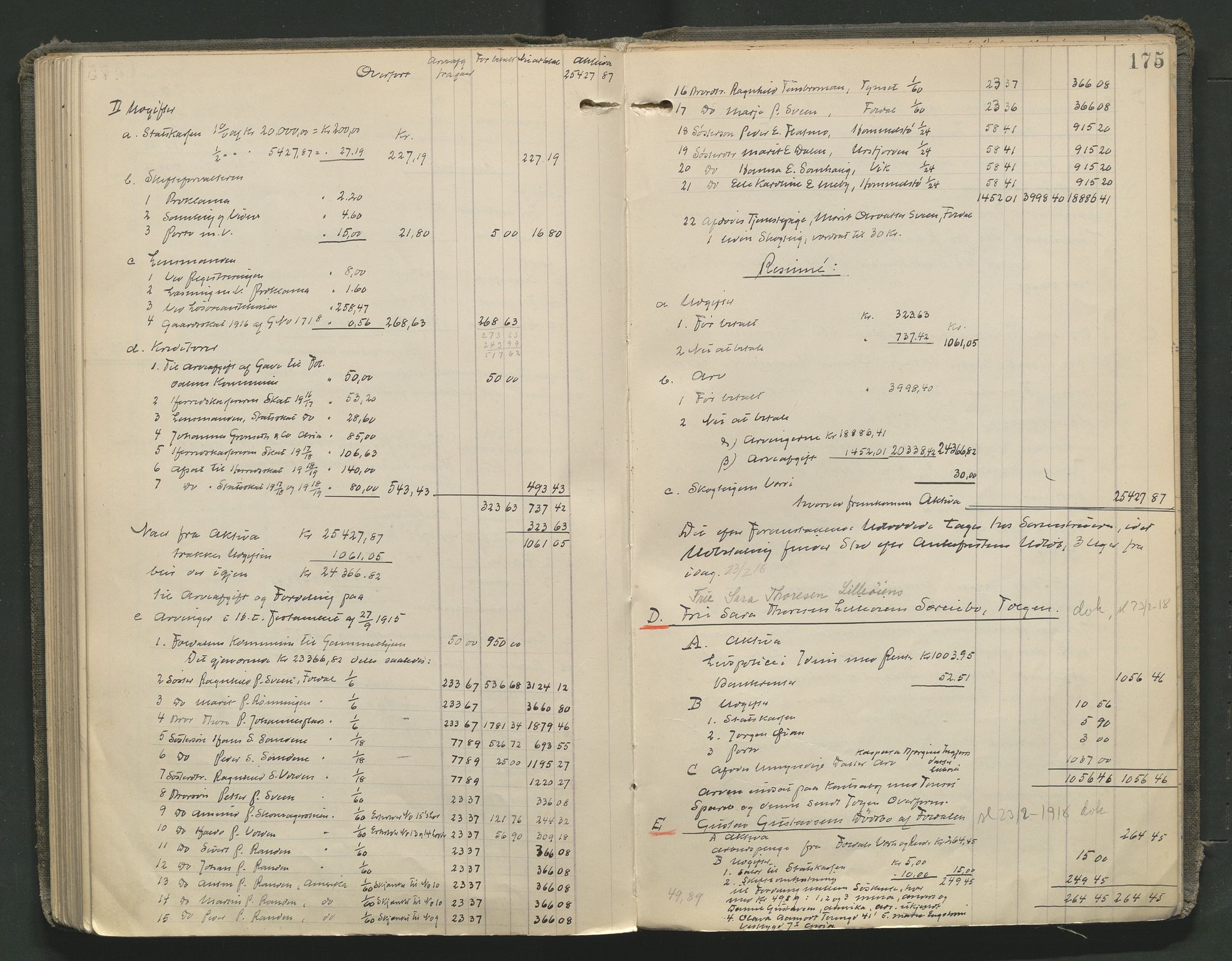 Nord-Østerdal tingrett, SAH/TING-020/J/Jd/L0006: Skifteutlodningsprotokoll, 1907-1920, p. 175