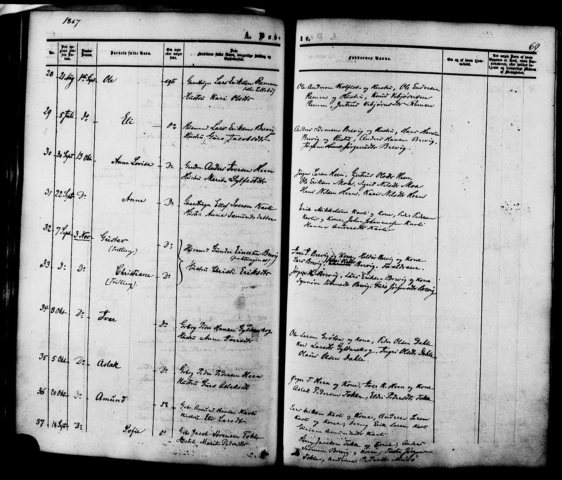 Ministerialprotokoller, klokkerbøker og fødselsregistre - Møre og Romsdal, AV/SAT-A-1454/545/L0586: Parish register (official) no. 545A02, 1854-1877, p. 69