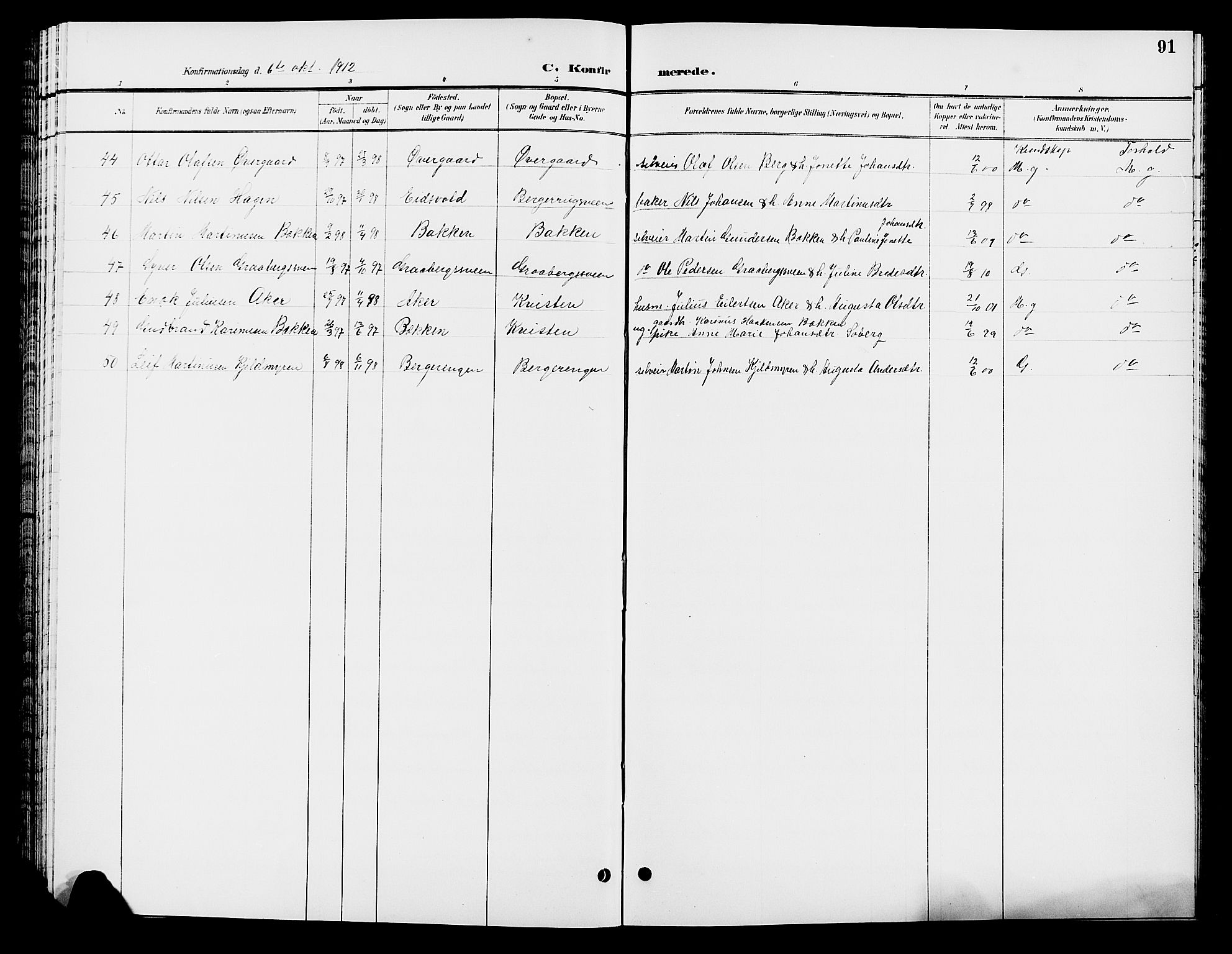 Elverum prestekontor, AV/SAH-PREST-044/H/Ha/Hab/L0007: Parish register (copy) no. 7, 1896-1914, p. 91