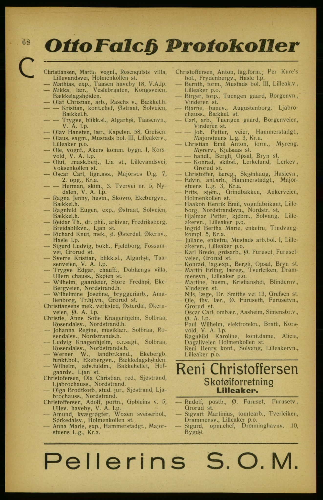 Aker adressebok/adressekalender, PUBL/001/A/002: Akers adressekalender, 1922, p. 68