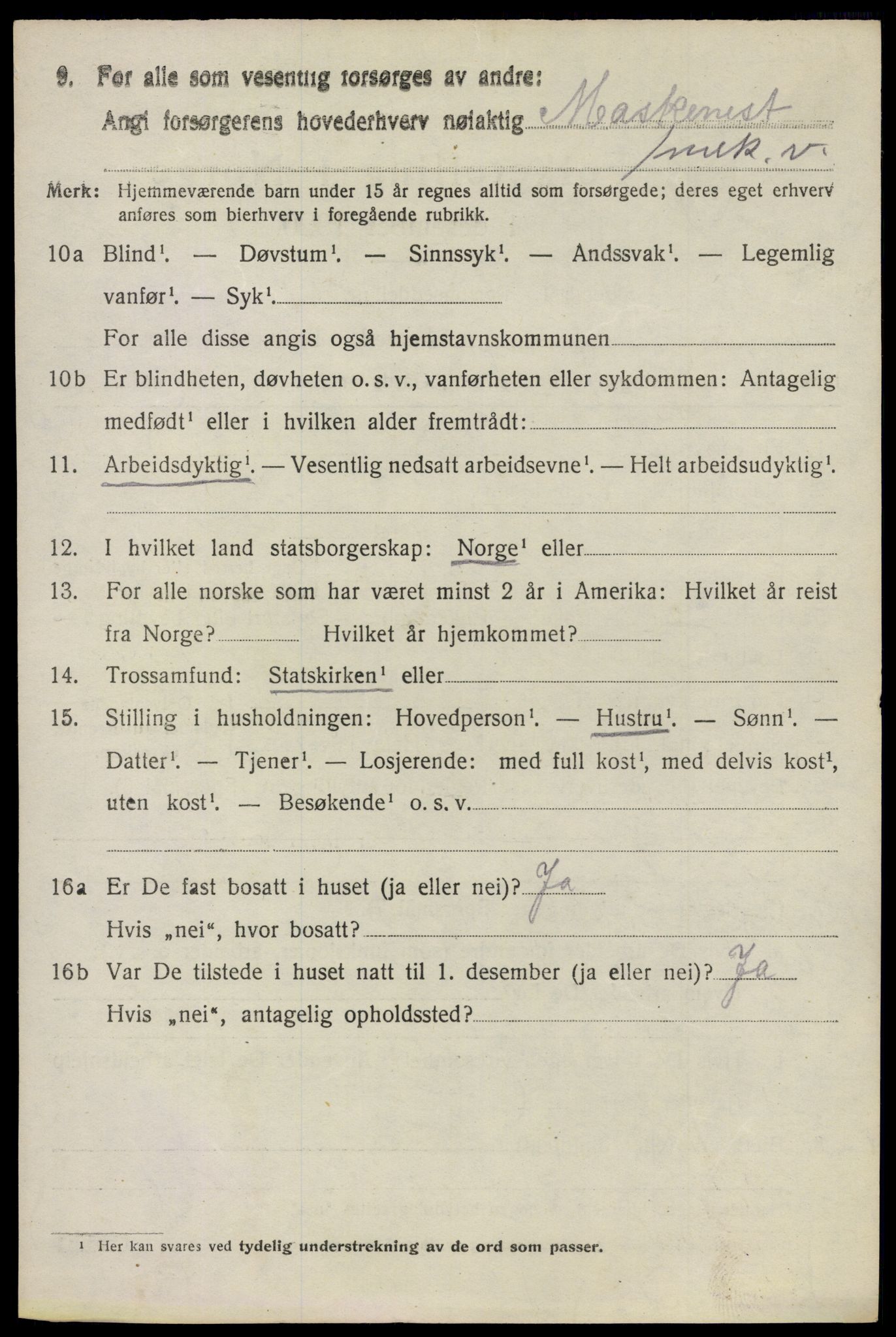 SAO, 1920 census for Glemmen, 1920, p. 16720