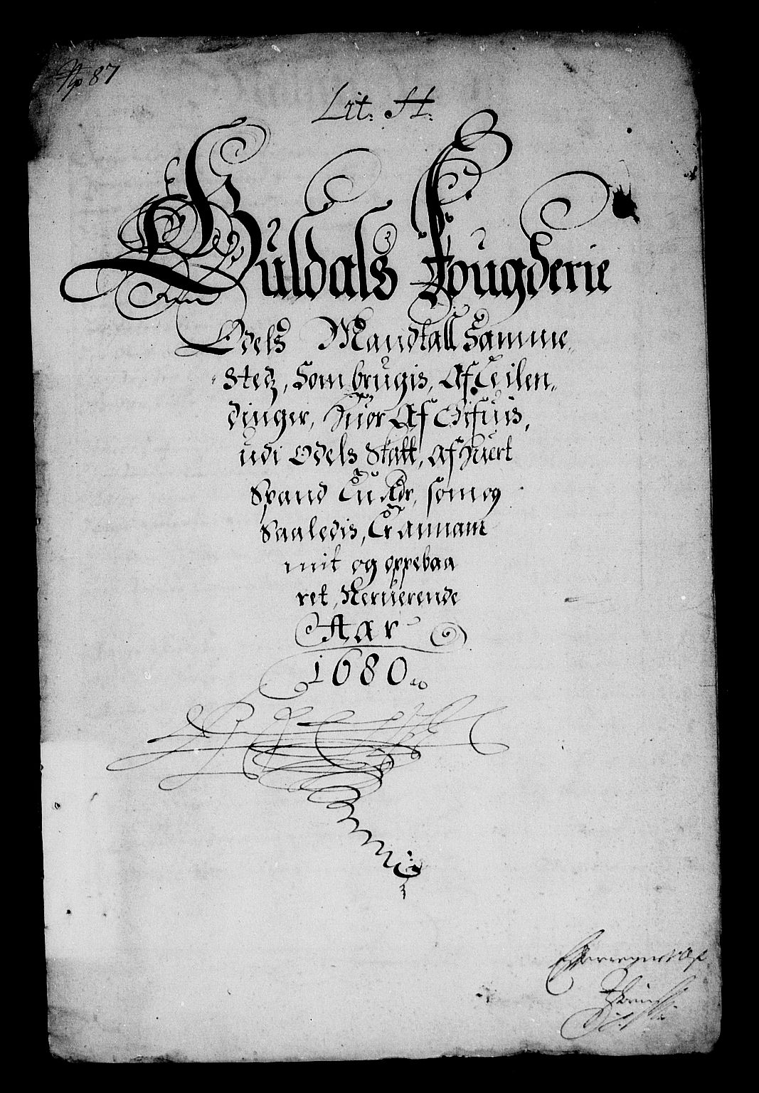 Rentekammeret inntil 1814, Reviderte regnskaper, Stiftamtstueregnskaper, Trondheim stiftamt og Nordland amt, AV/RA-EA-6044/R/Rf/L0059: Trondheim stiftamt, 1680