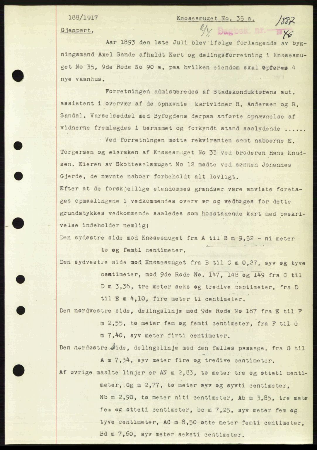Byfogd og Byskriver i Bergen, SAB/A-3401/03/03Bc/L0022: Mortgage book no. A18, 1946-1946, Diary no: : 1887/1946
