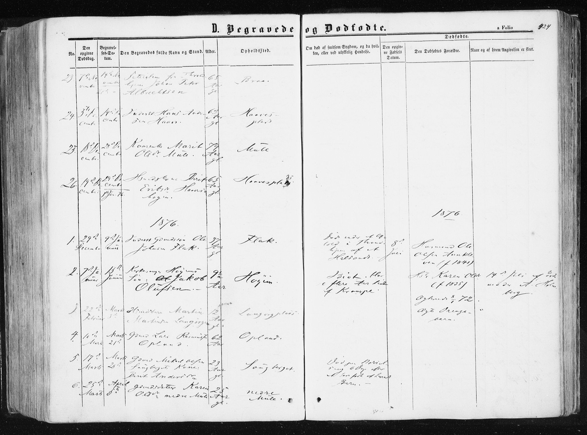 Ministerialprotokoller, klokkerbøker og fødselsregistre - Sør-Trøndelag, AV/SAT-A-1456/612/L0377: Parish register (official) no. 612A09, 1859-1877, p. 424