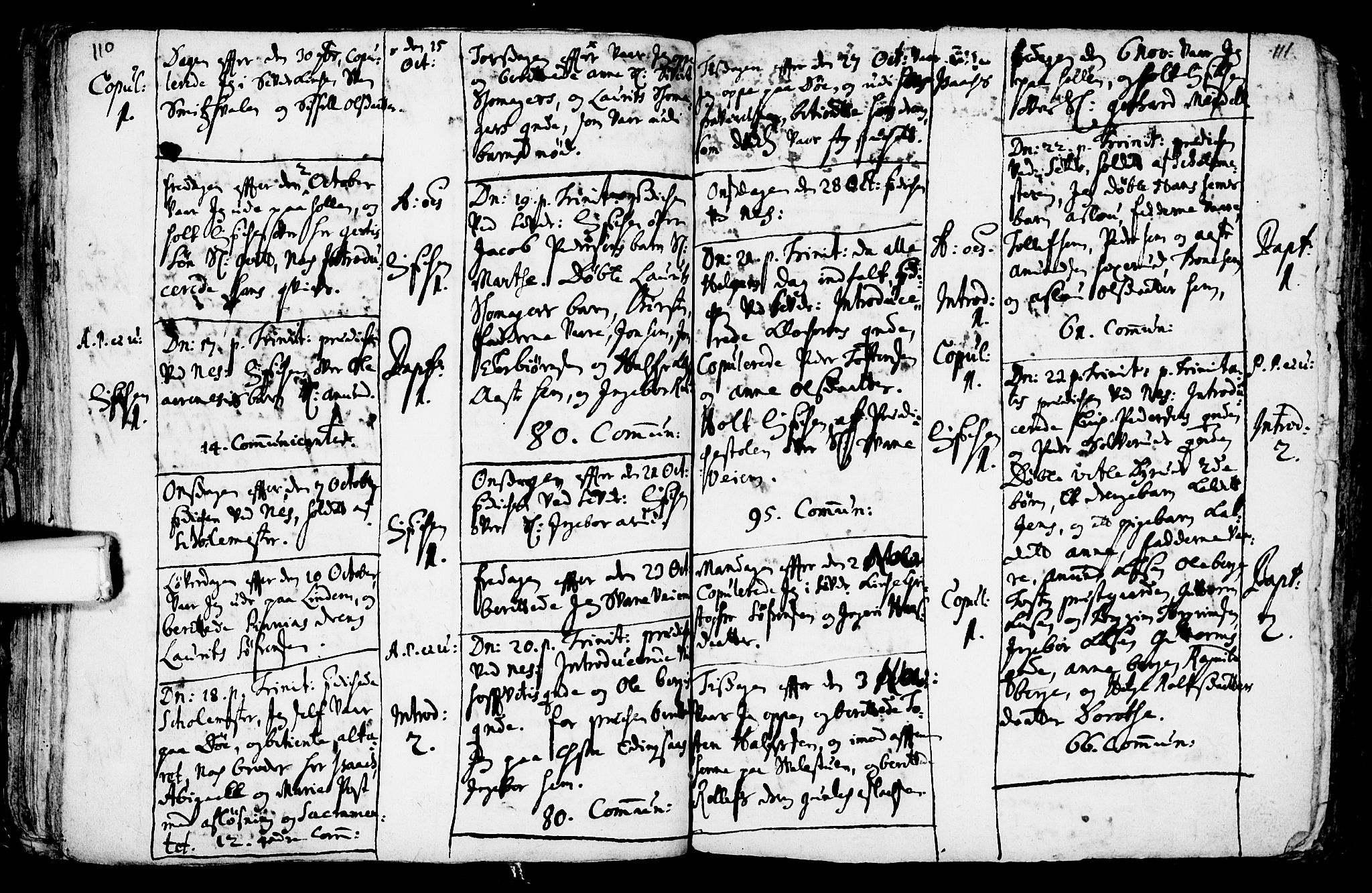 Sauherad kirkebøker, SAKO/A-298/F/Fa/L0002: Parish register (official) no. I 2, 1681-1720, p. 110-111