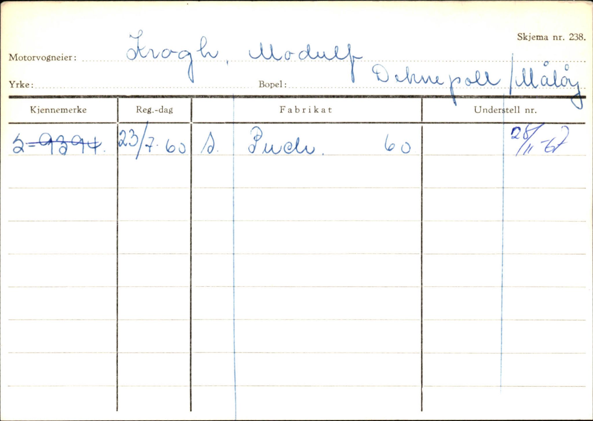 Statens vegvesen, Sogn og Fjordane vegkontor, SAB/A-5301/4/F/L0144: Registerkort Vågsøy A-R, 1945-1975, p. 1344