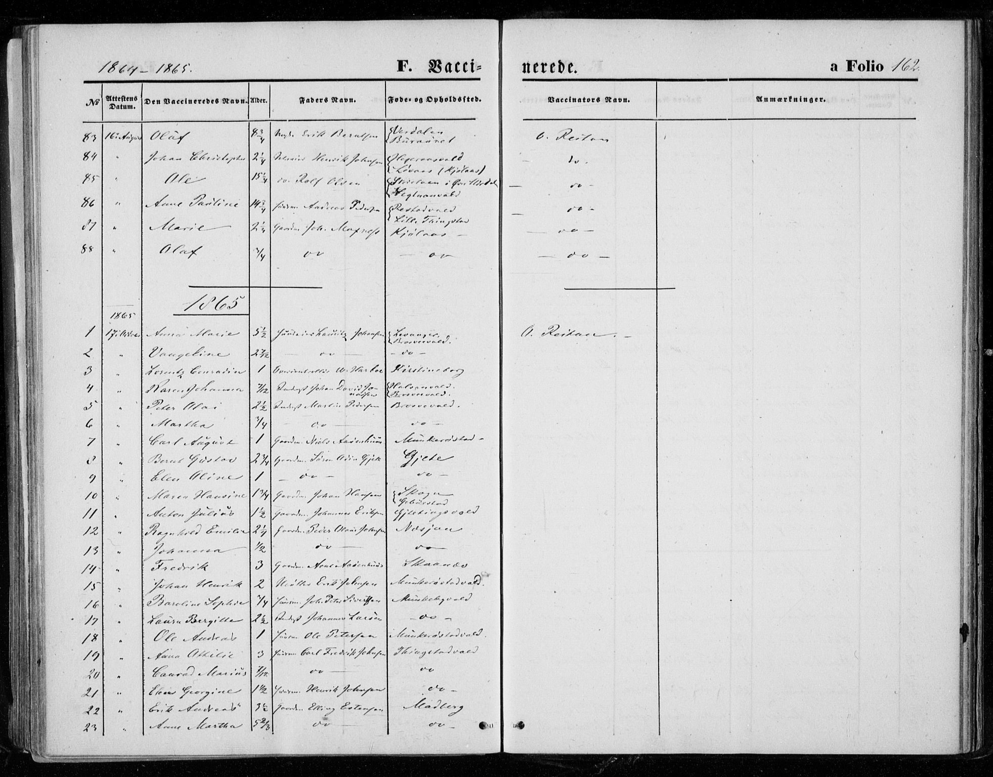 Ministerialprotokoller, klokkerbøker og fødselsregistre - Nord-Trøndelag, SAT/A-1458/721/L0206: Parish register (official) no. 721A01, 1864-1874, p. 162