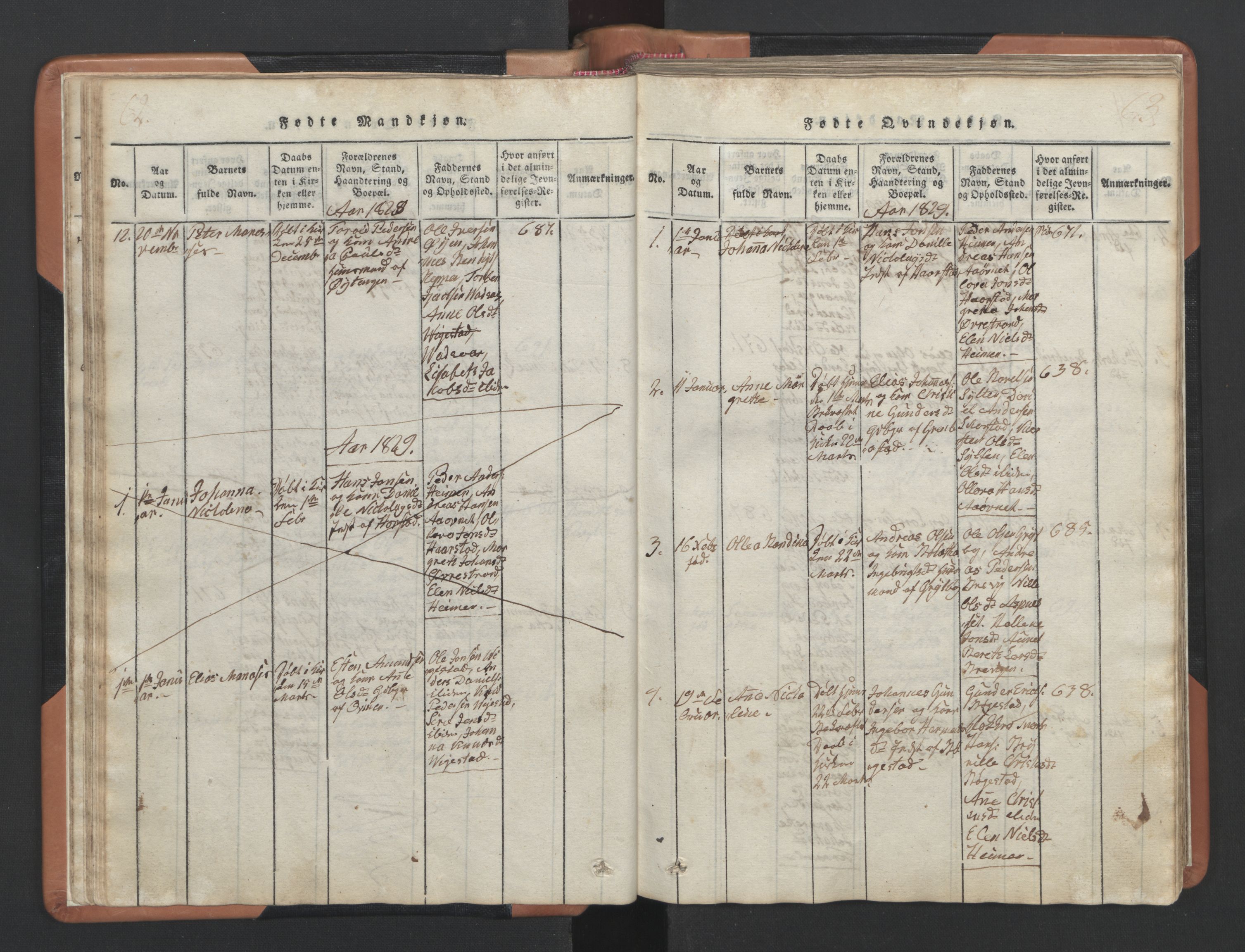 Ministerialprotokoller, klokkerbøker og fødselsregistre - Nordland, AV/SAT-A-1459/810/L0157: Parish register (copy) no. 810C01, 1819-1842, p. 62-63