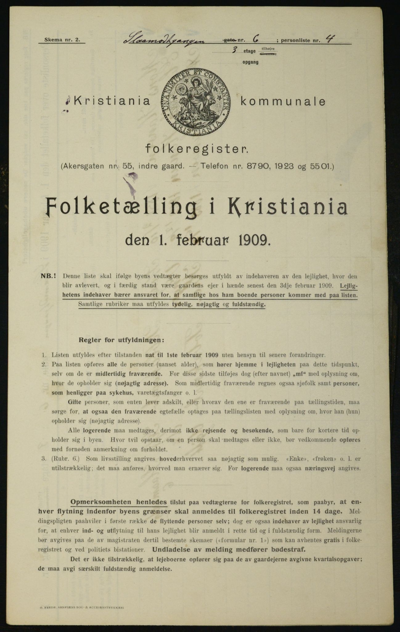 OBA, Municipal Census 1909 for Kristiania, 1909, p. 87927