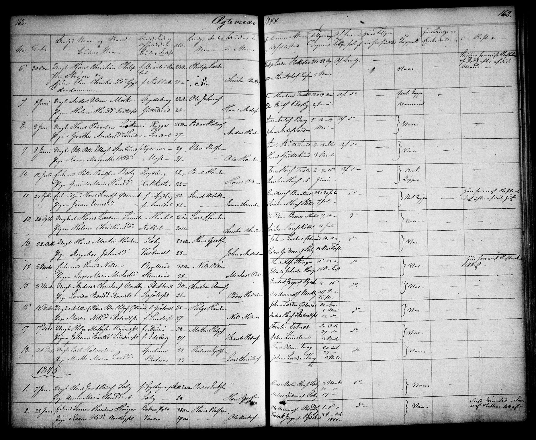 Våler prestekontor Kirkebøker, AV/SAO-A-11083/F/Fa/L0006: Parish register (official) no. I 6, 1840-1861, p. 162