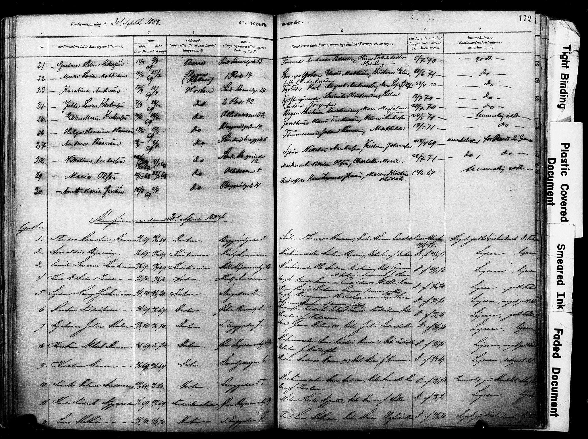 Horten kirkebøker, SAKO/A-348/F/Fa/L0003: Parish register (official) no. 3, 1878-1887, p. 172