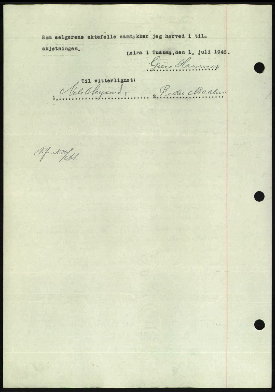 Nordmøre sorenskriveri, AV/SAT-A-4132/1/2/2Ca: Mortgage book no. A102, 1946-1946, Diary no: : 1653/1946