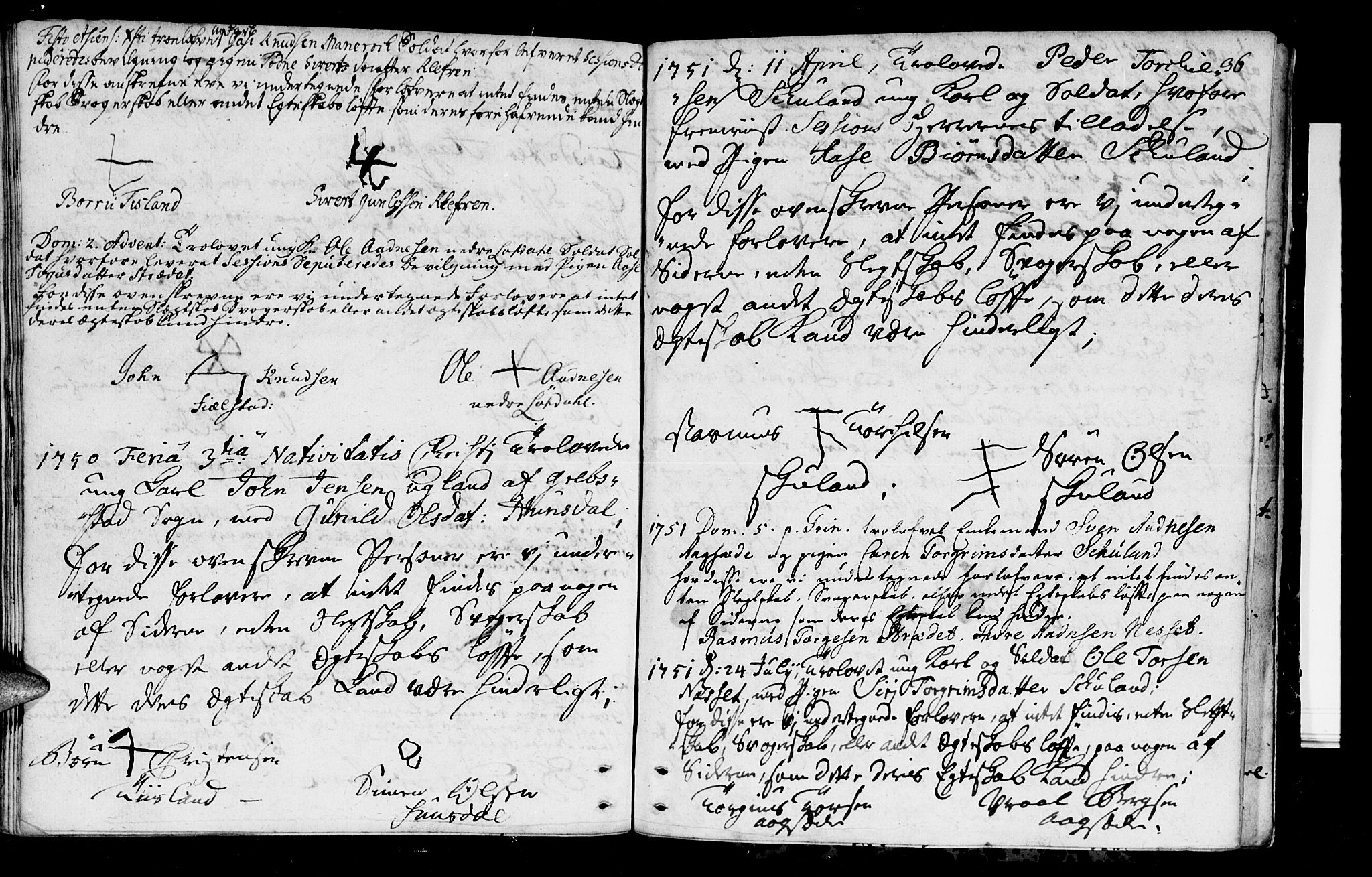 Holum sokneprestkontor, AV/SAK-1111-0022/F/Fa/Fab/L0001: Parish register (official) no. A 1, 1720-1752, p. 36