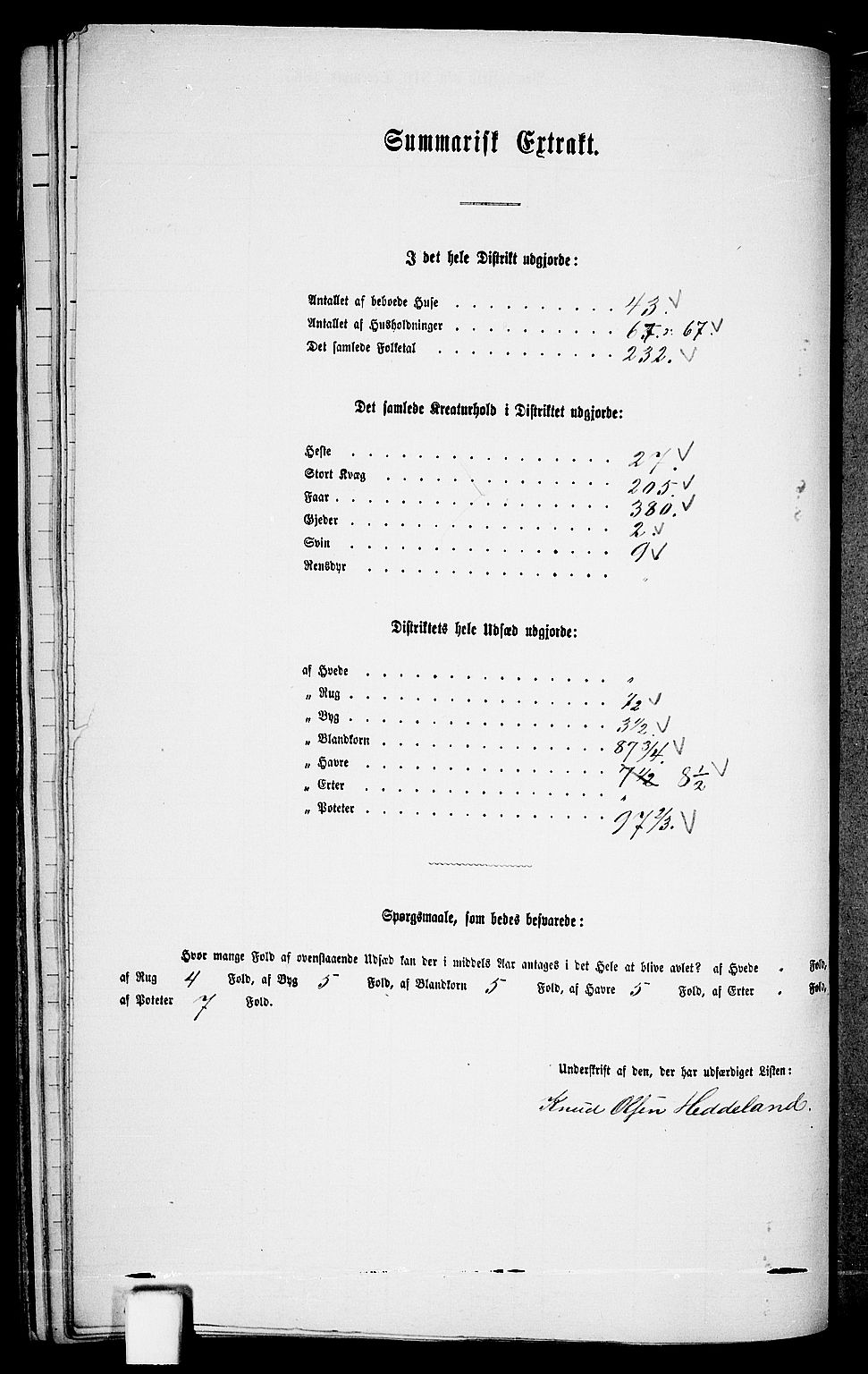 RA, 1865 census for Holum, 1865, p. 114