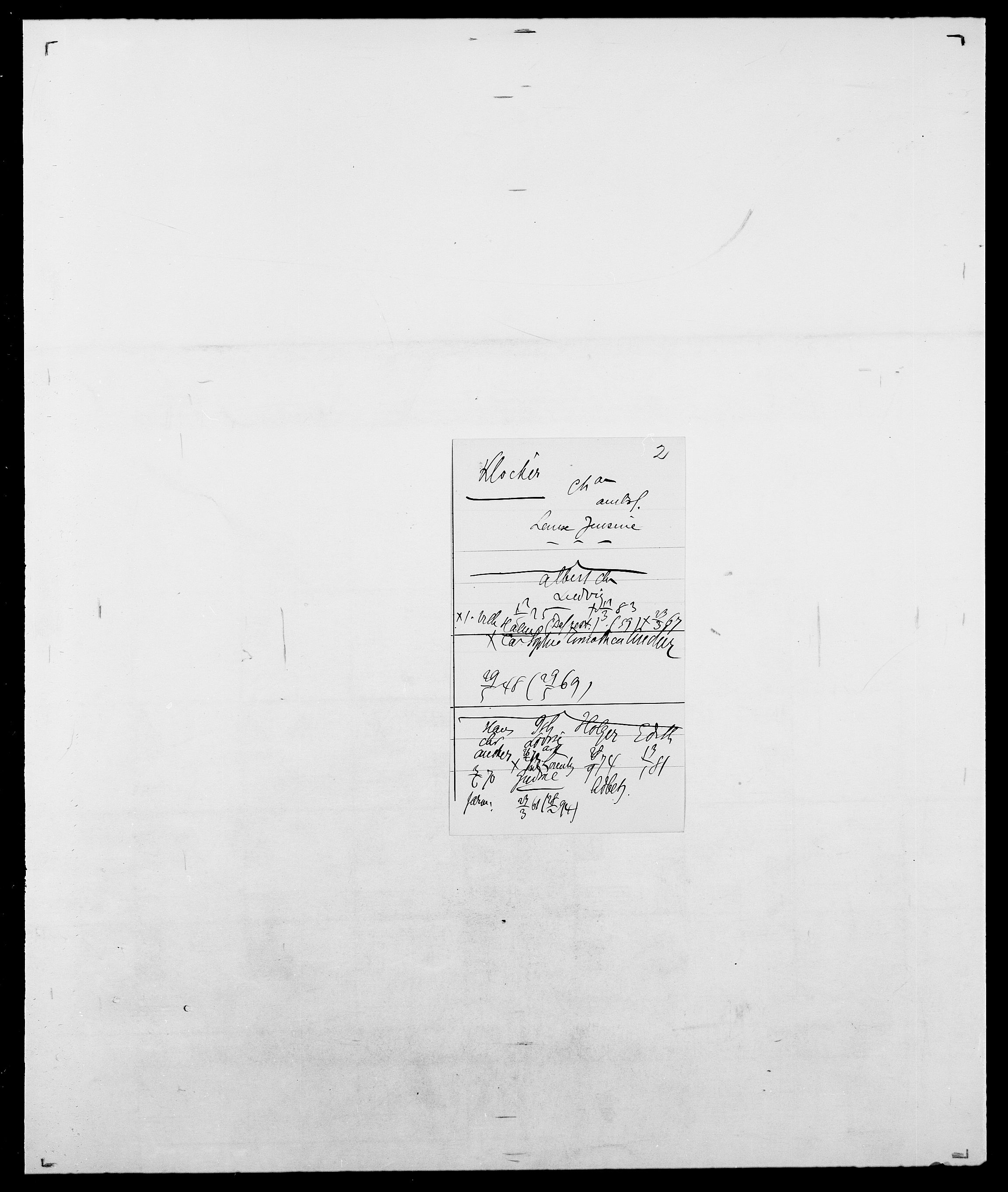 Delgobe, Charles Antoine - samling, AV/SAO-PAO-0038/D/Da/L0021: Klagenberg - Kristoft, p. 225