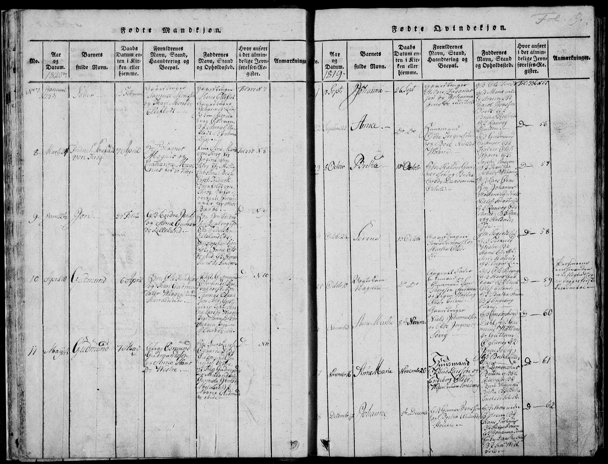 Skjold sokneprestkontor, AV/SAST-A-101847/H/Ha/Haa/L0003: Parish register (official) no. A 3, 1815-1835, p. 19