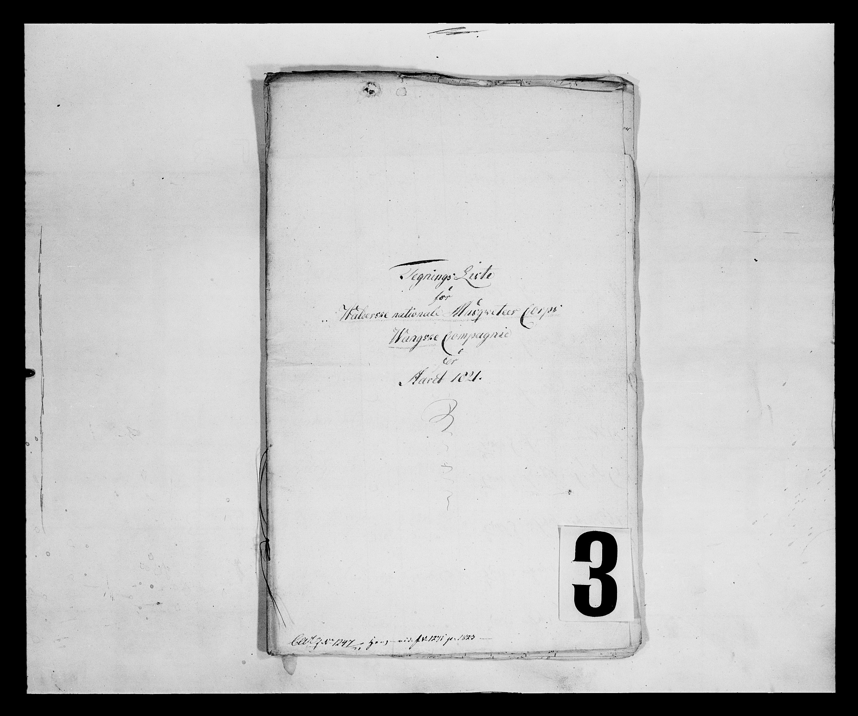 Fylkesmannen i Oppland, AV/SAH-FYO-002/1/K/Kb/L1161: Valderske nasjonale musketérkorps - Vangske kompani og Hadelandske kompani av Akershusiske nasjonale musketérkorps, 1818-1860, p. 30