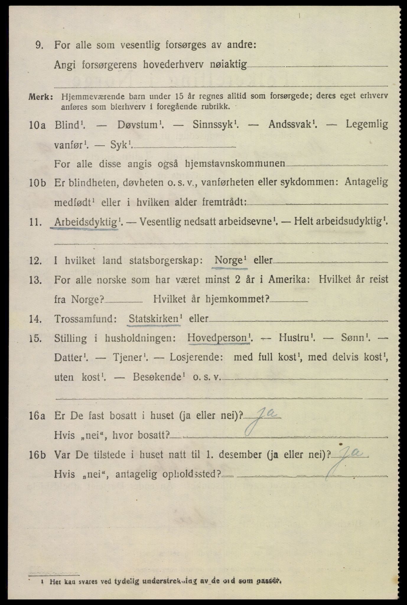 SAK, 1920 census for Vennesla, 1920, p. 6377