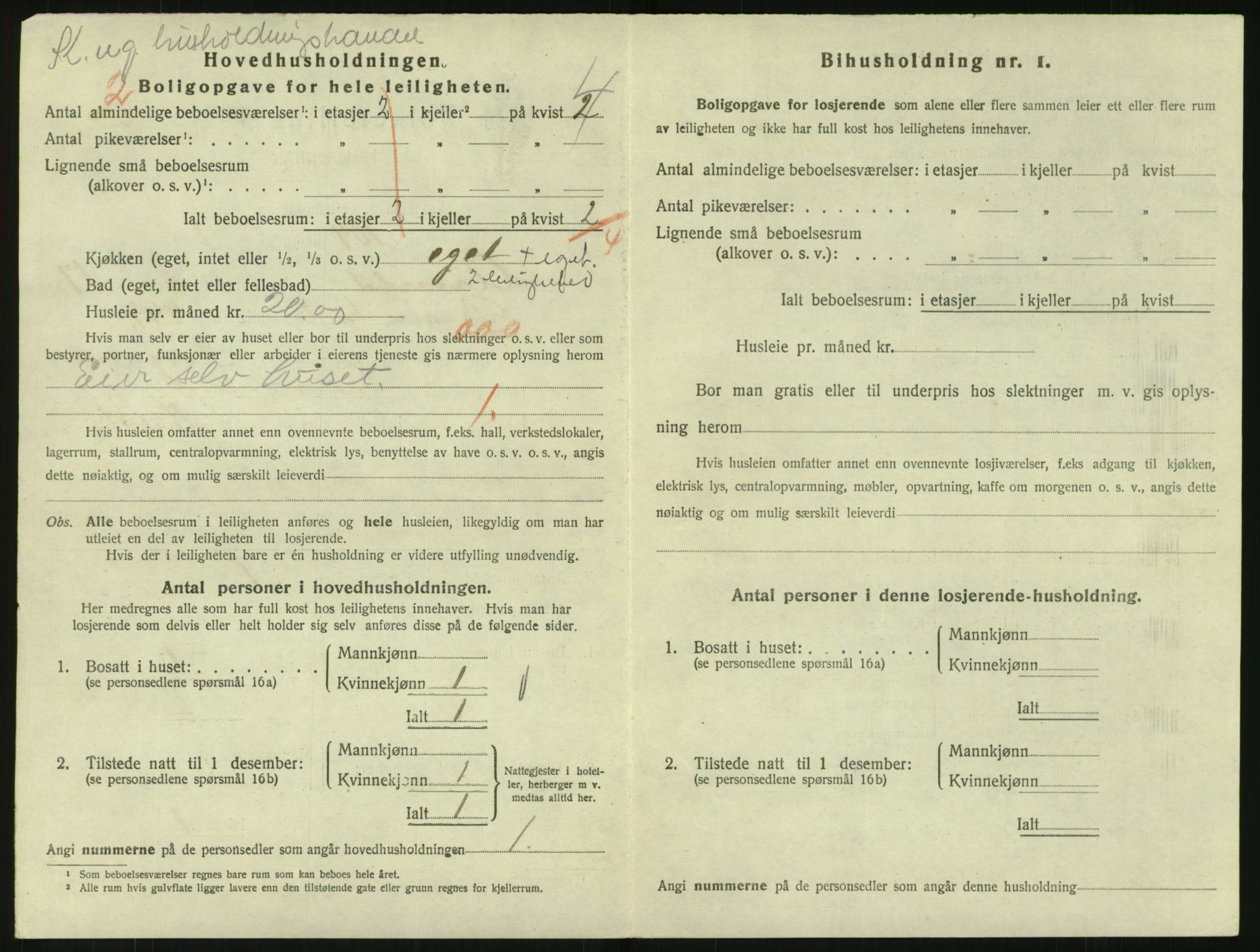 SAK, 1920 census for Arendal, 1920, p. 7855