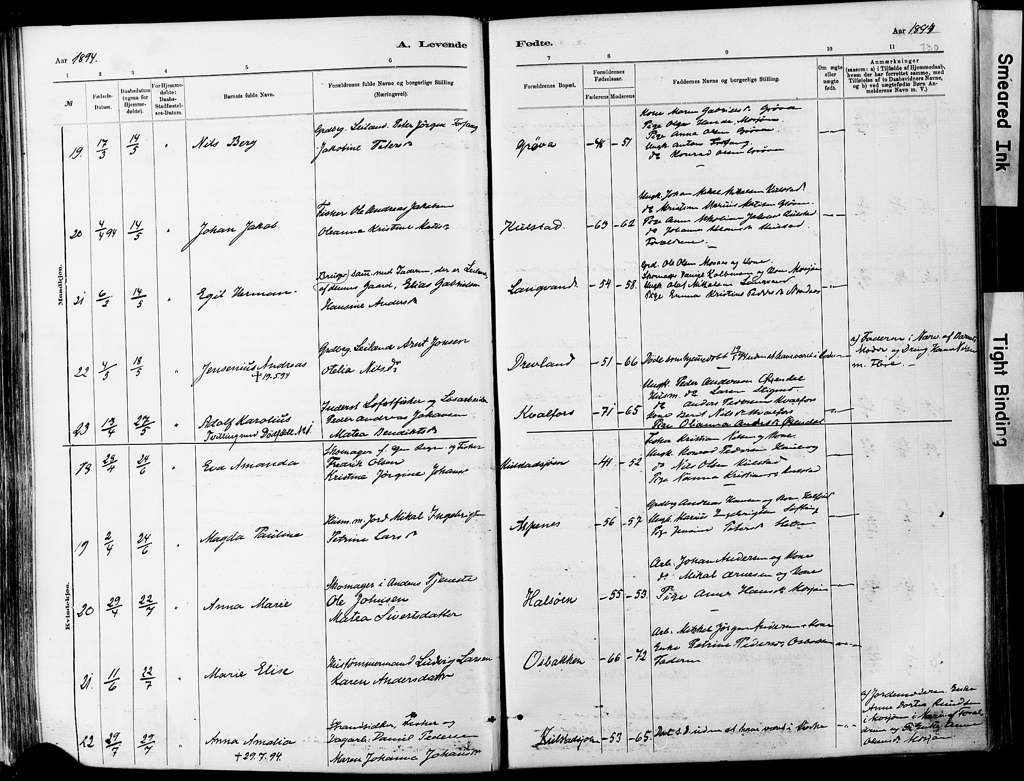 Ministerialprotokoller, klokkerbøker og fødselsregistre - Nordland, AV/SAT-A-1459/820/L0295: Parish register (official) no. 820A16, 1880-1896, p. 130