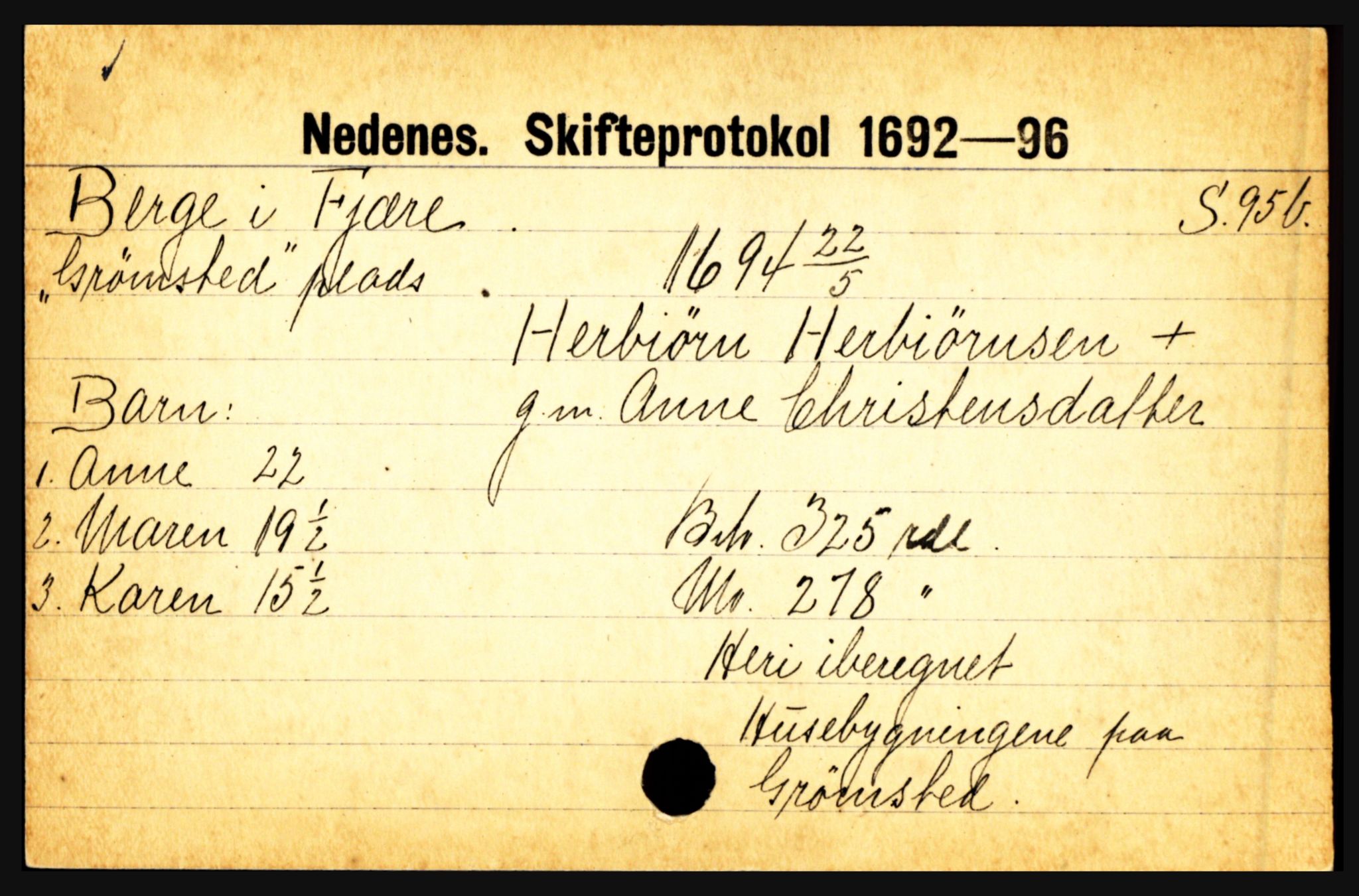 Nedenes sorenskriveri før 1824, AV/SAK-1221-0007/H, p. 2155