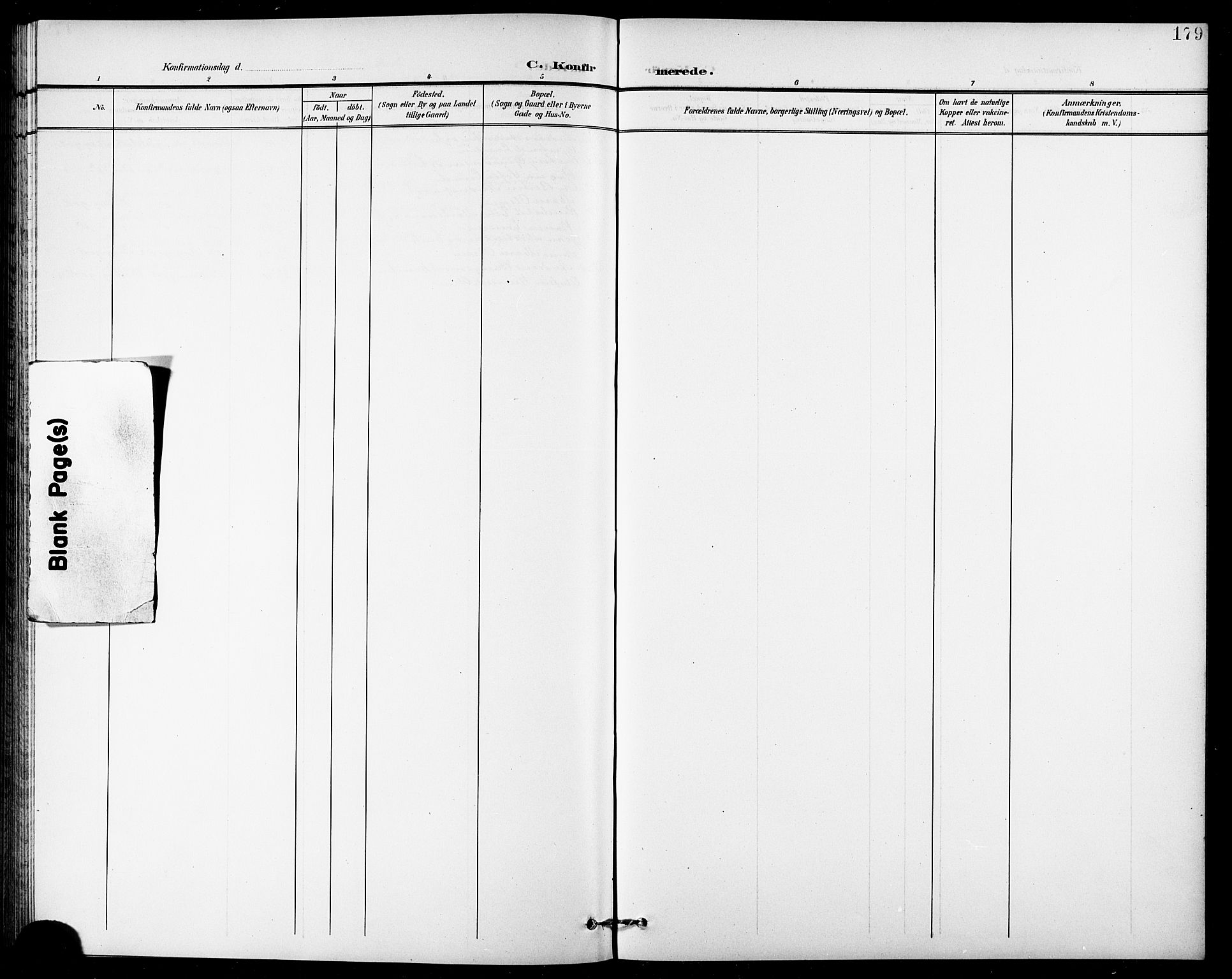 Lenvik sokneprestembete, AV/SATØ-S-1310/H/Ha/Hab/L0008klokker: Parish register (copy) no. 8, 1899-1911, p. 179