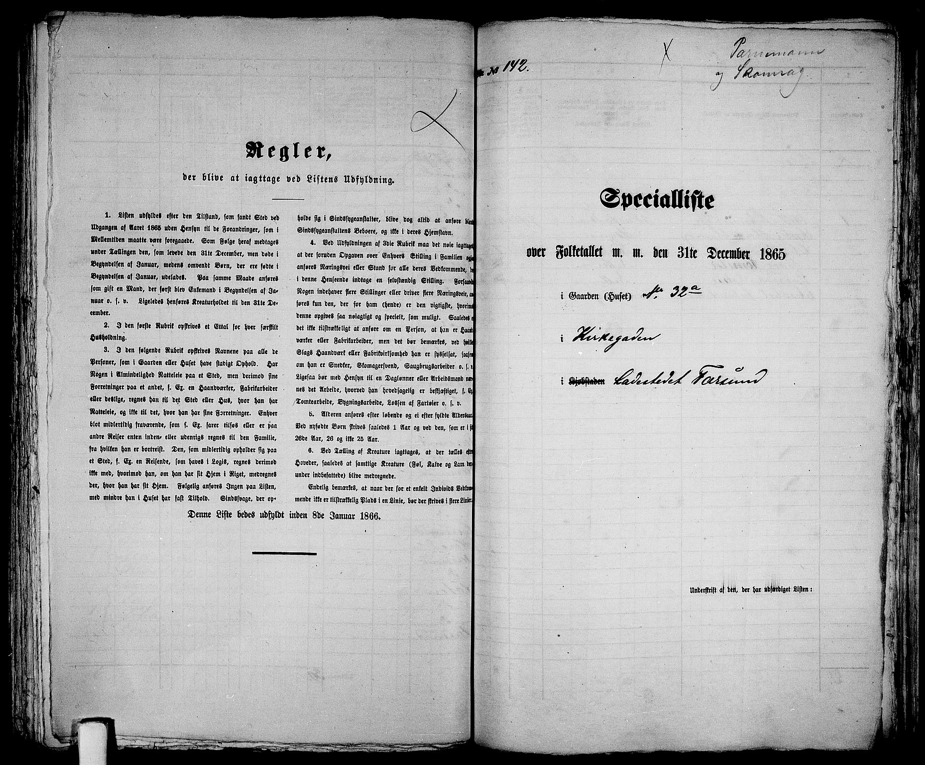 RA, 1865 census for Vanse/Farsund, 1865, p. 290