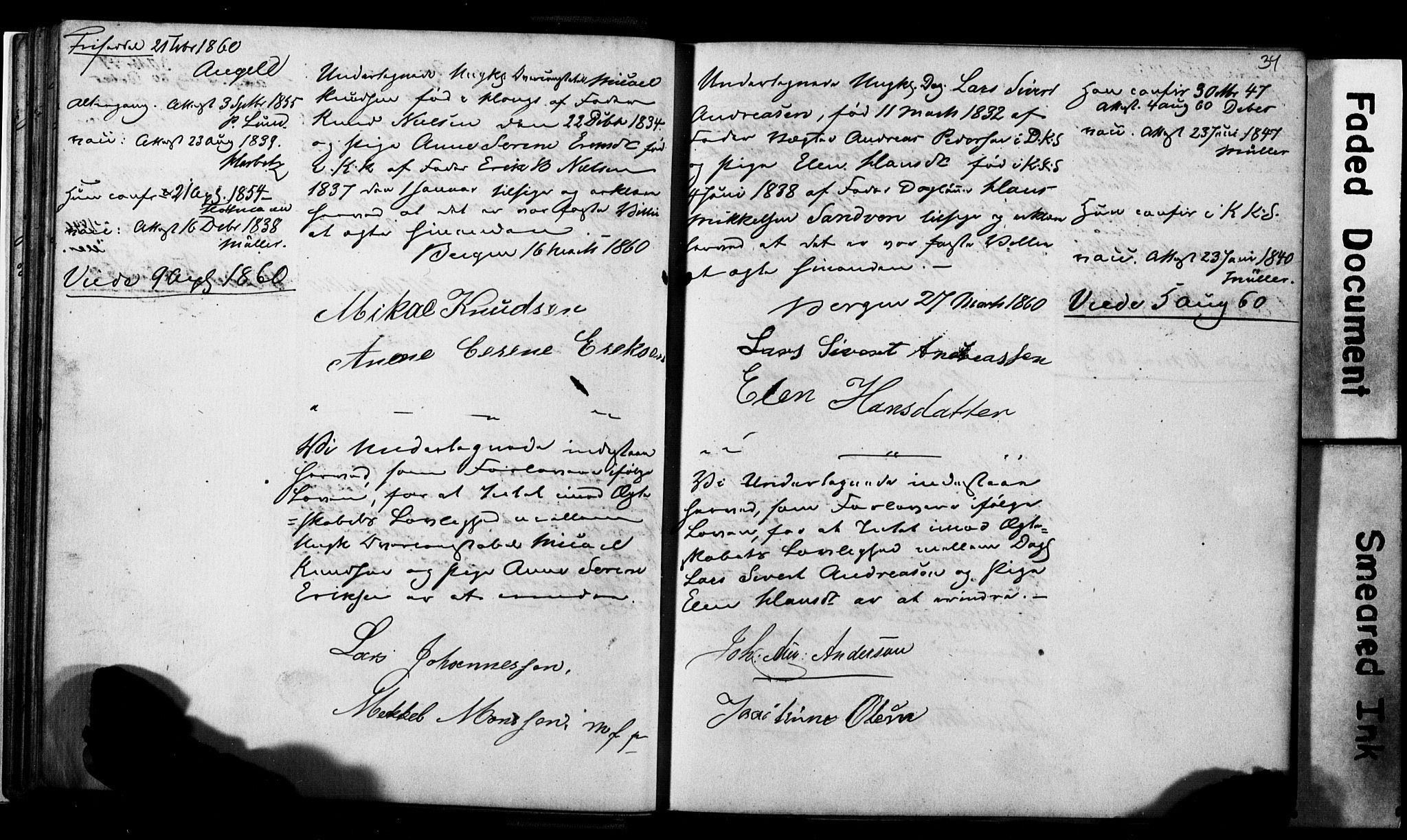 Korskirken sokneprestembete, AV/SAB-A-76101: Best man's statements no. II.5.2, 1859-1865, p. 34