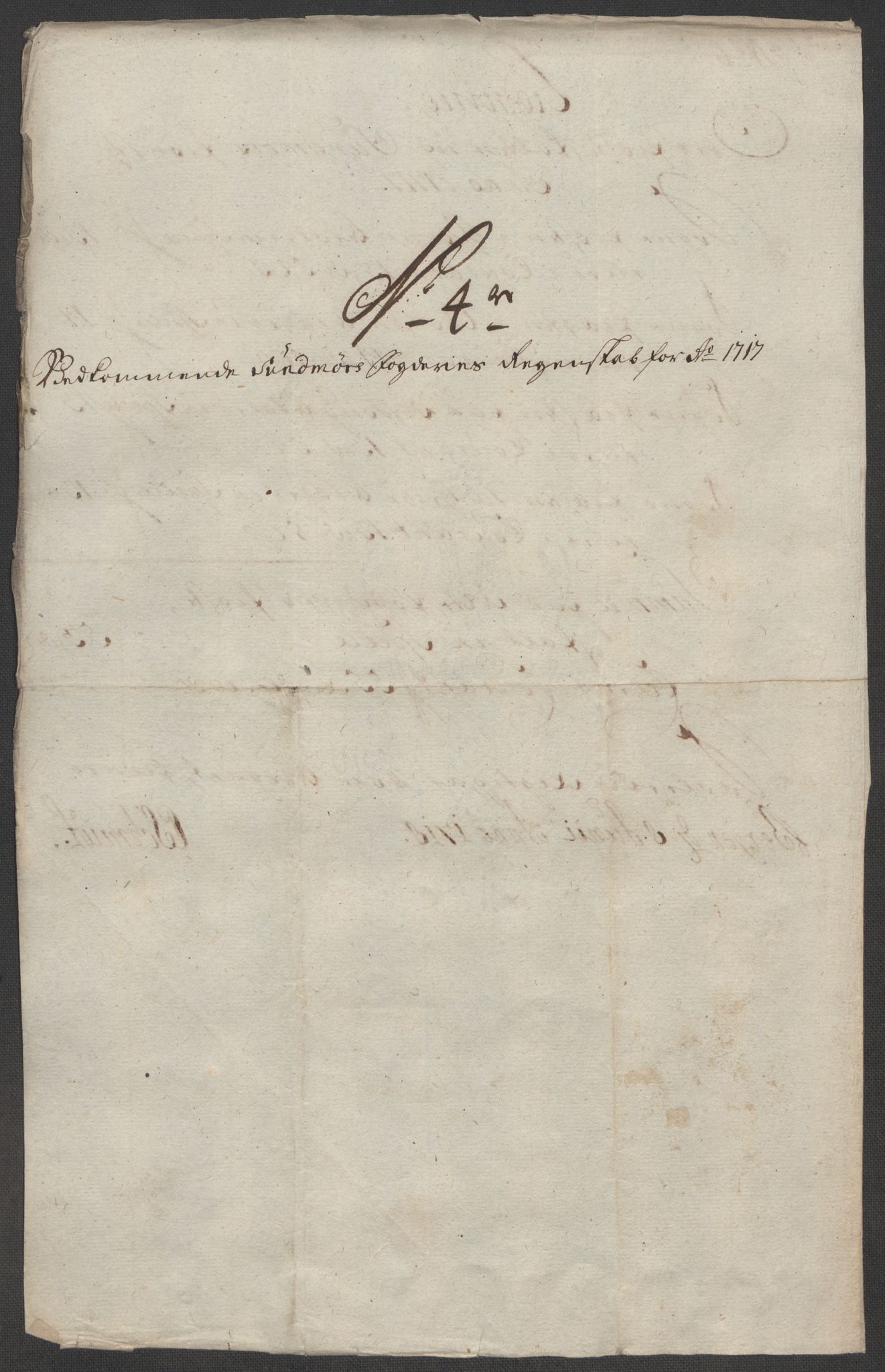 Rentekammeret inntil 1814, Reviderte regnskaper, Fogderegnskap, RA/EA-4092/R54/L3569: Fogderegnskap Sunnmøre, 1717, p. 67