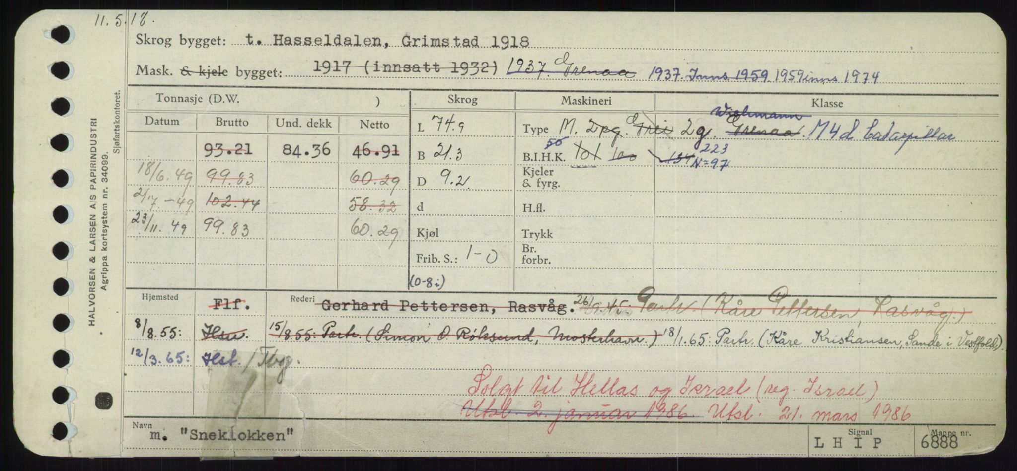 Sjøfartsdirektoratet med forløpere, Skipsmålingen, RA/S-1627/H/Hd/L0035: Fartøy, Sma-Spu, p. 39