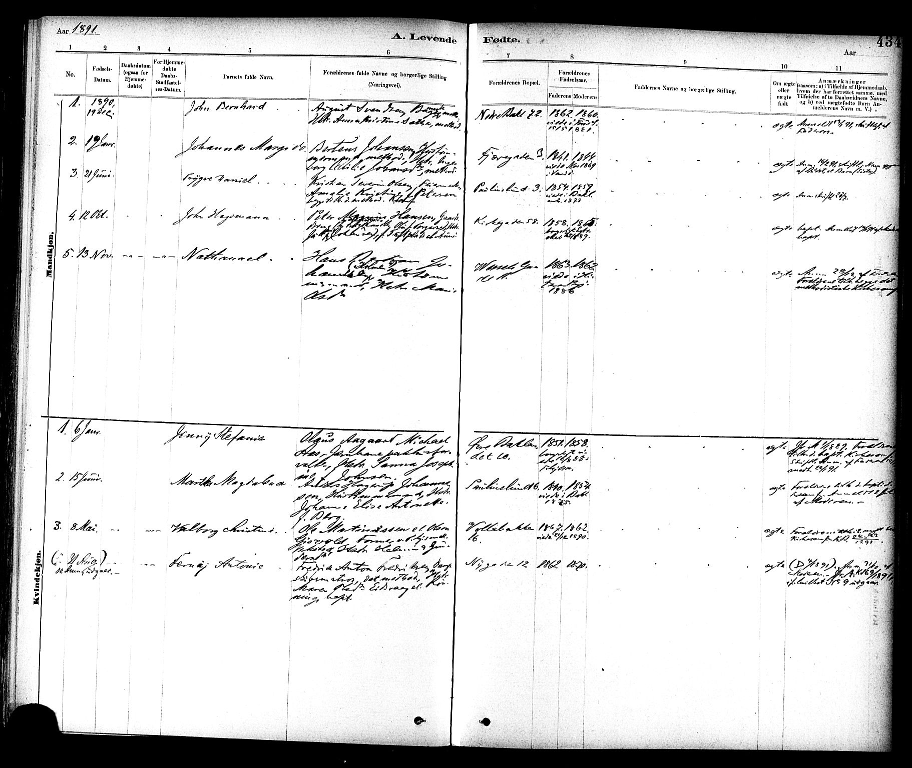 Ministerialprotokoller, klokkerbøker og fødselsregistre - Sør-Trøndelag, SAT/A-1456/604/L0188: Parish register (official) no. 604A09, 1878-1892, p. 434