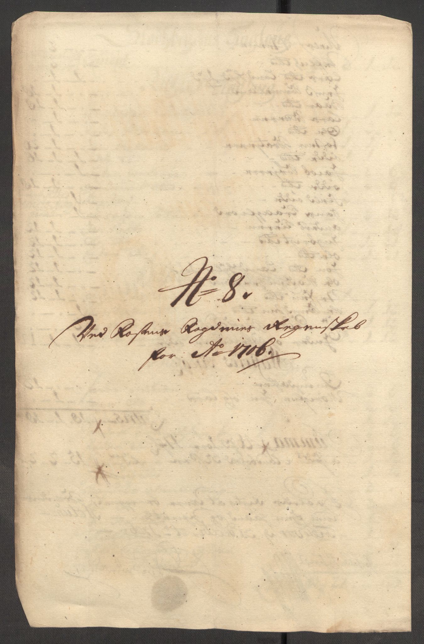 Rentekammeret inntil 1814, Reviderte regnskaper, Fogderegnskap, RA/EA-4092/R57/L3857: Fogderegnskap Fosen, 1706-1707, p. 105