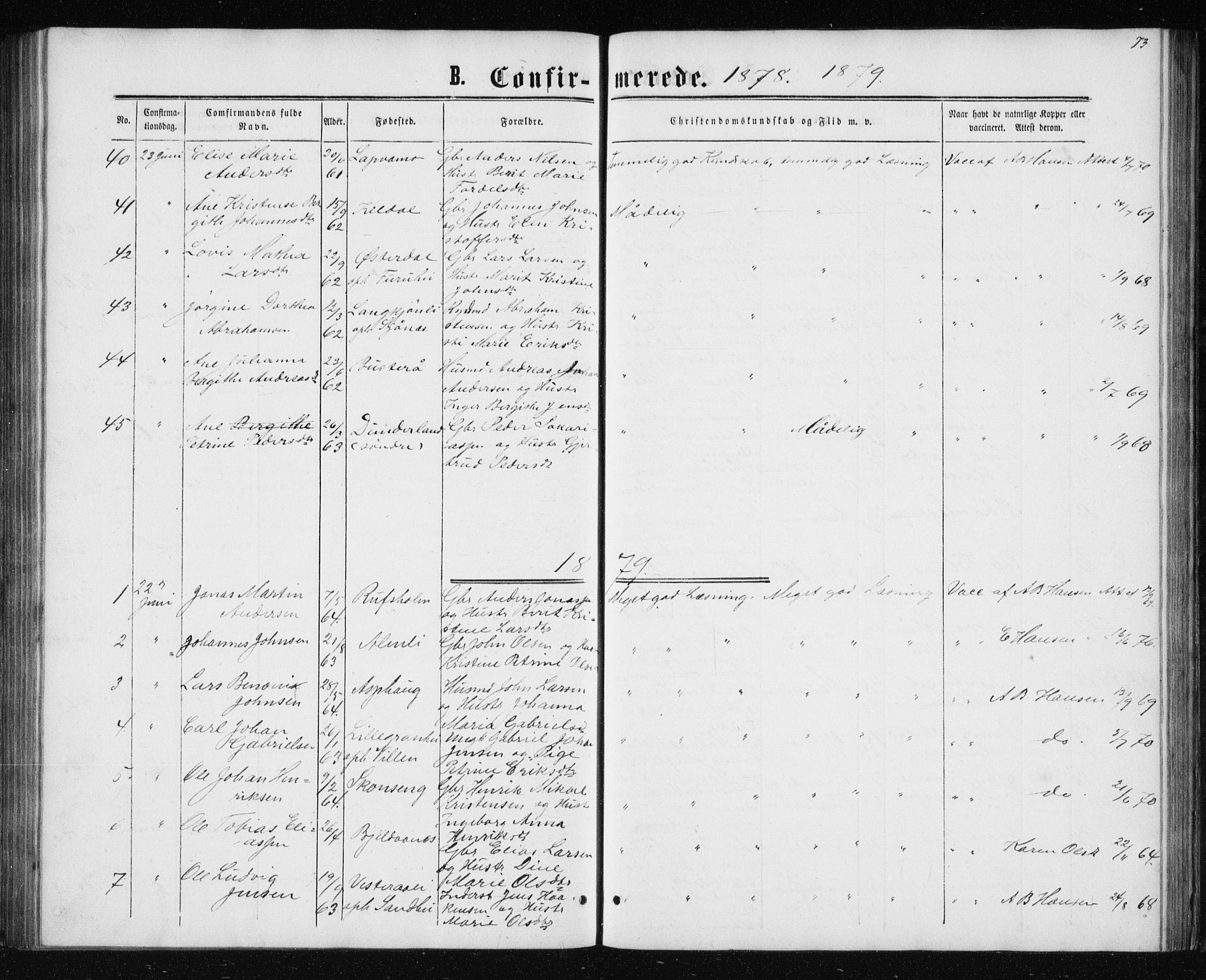 Ministerialprotokoller, klokkerbøker og fødselsregistre - Nordland, SAT/A-1459/827/L0416: Parish register (copy) no. 827C05, 1865-1886, p. 73