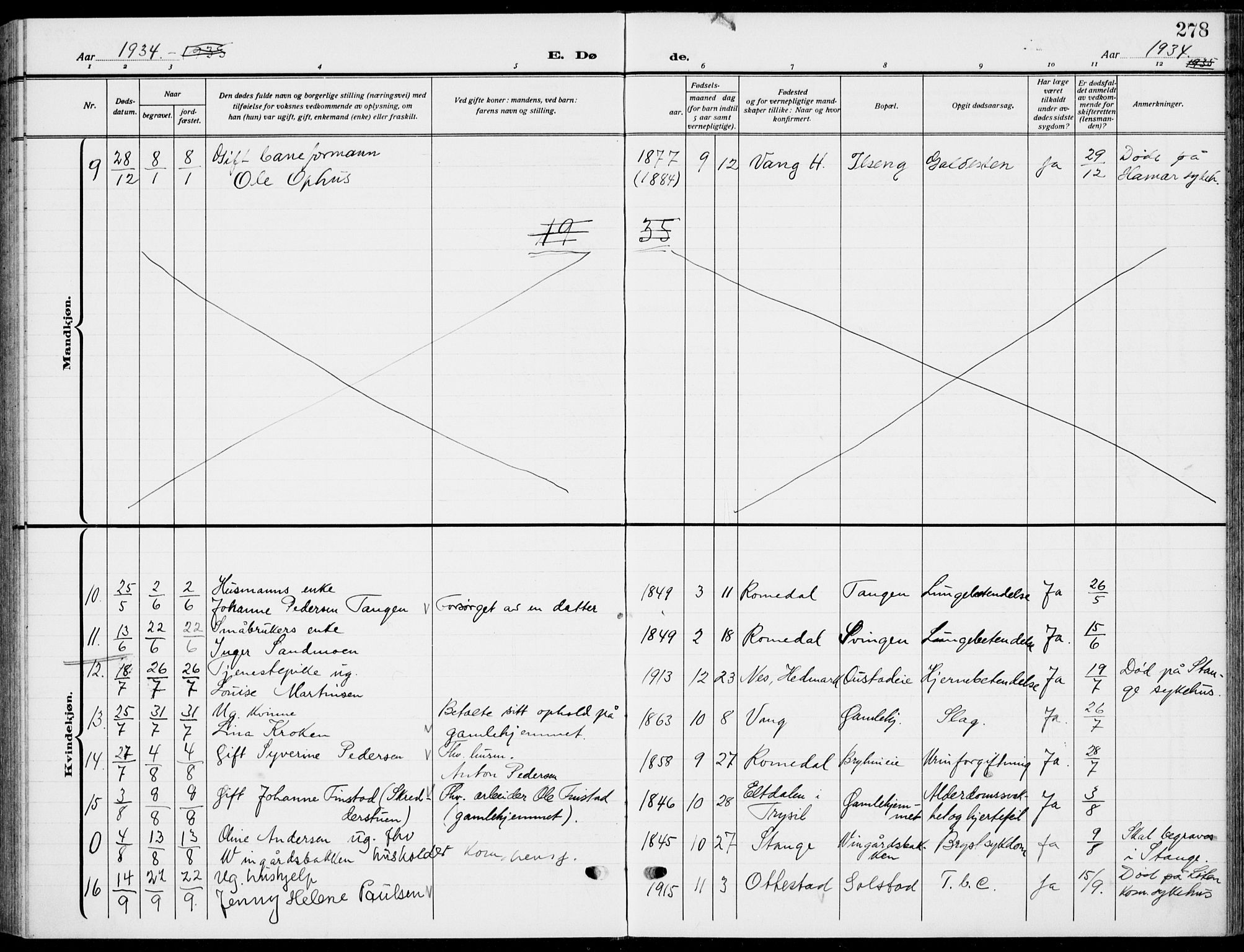 Romedal prestekontor, SAH/PREST-004/K/L0012: Parish register (official) no. 12, 1913-1935, p. 278