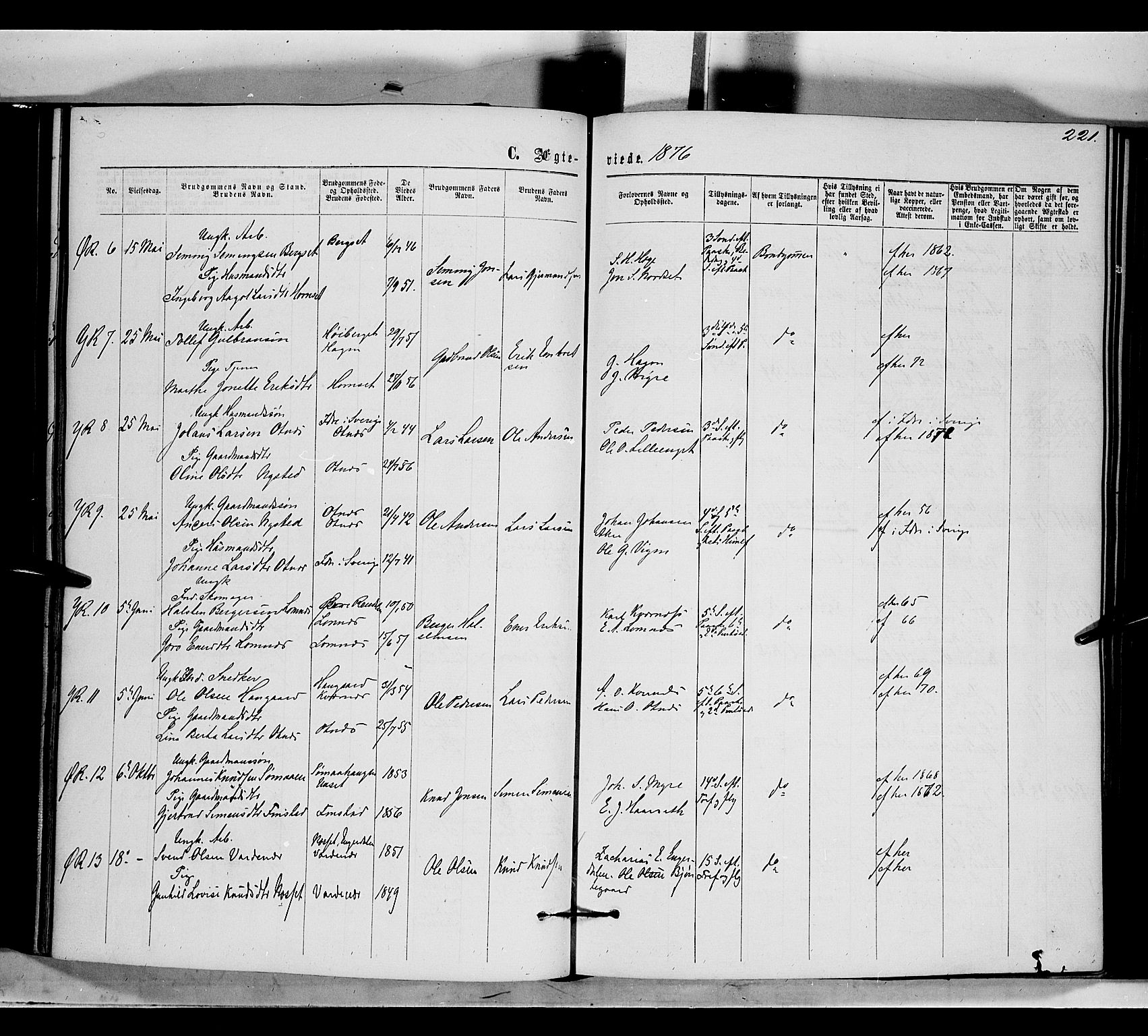 Rendalen prestekontor, AV/SAH-PREST-054/H/Ha/Haa/L0006: Parish register (official) no. 6, 1867-1877, p. 221