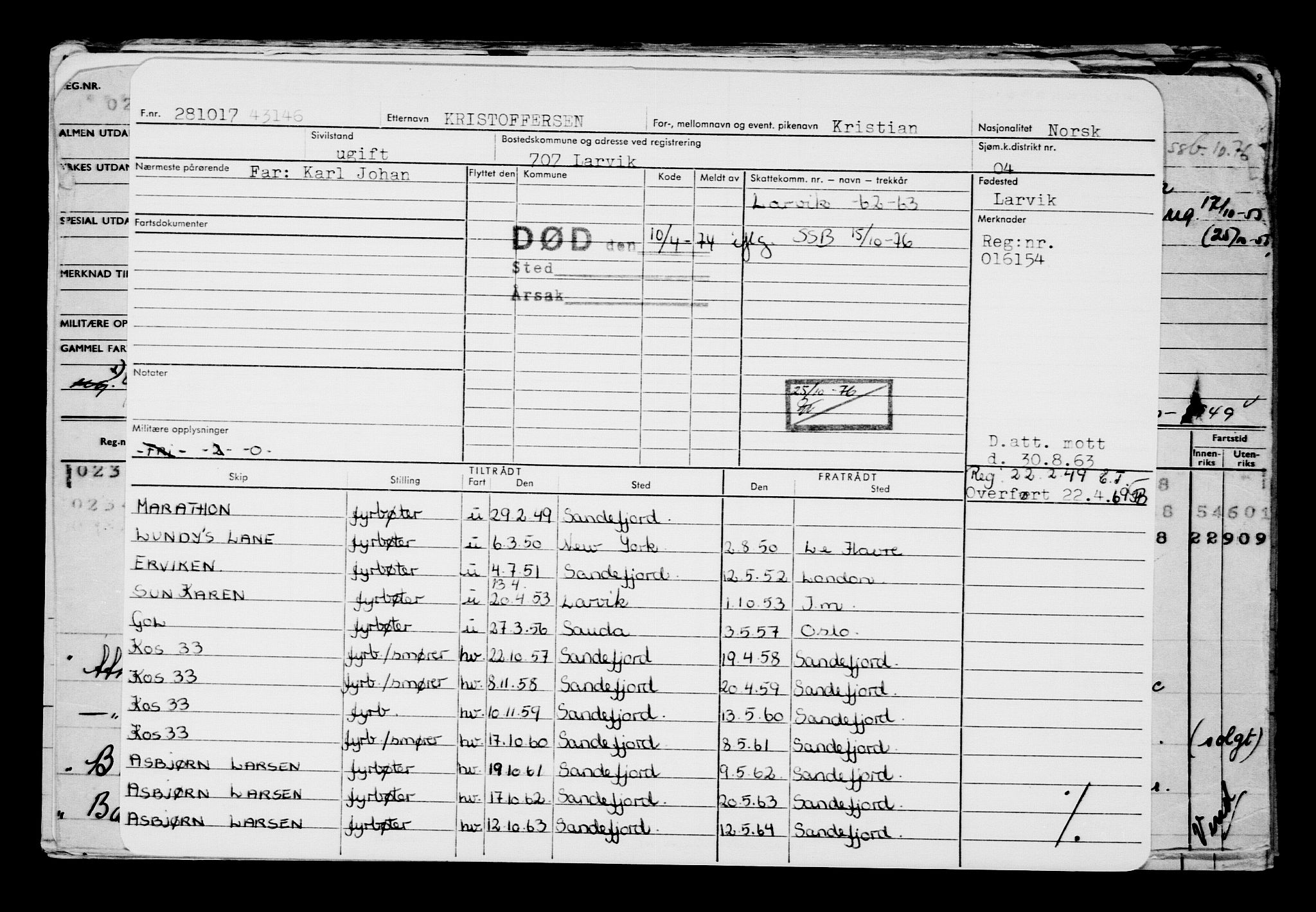 Direktoratet for sjømenn, AV/RA-S-3545/G/Gb/L0152: Hovedkort, 1917, p. 773