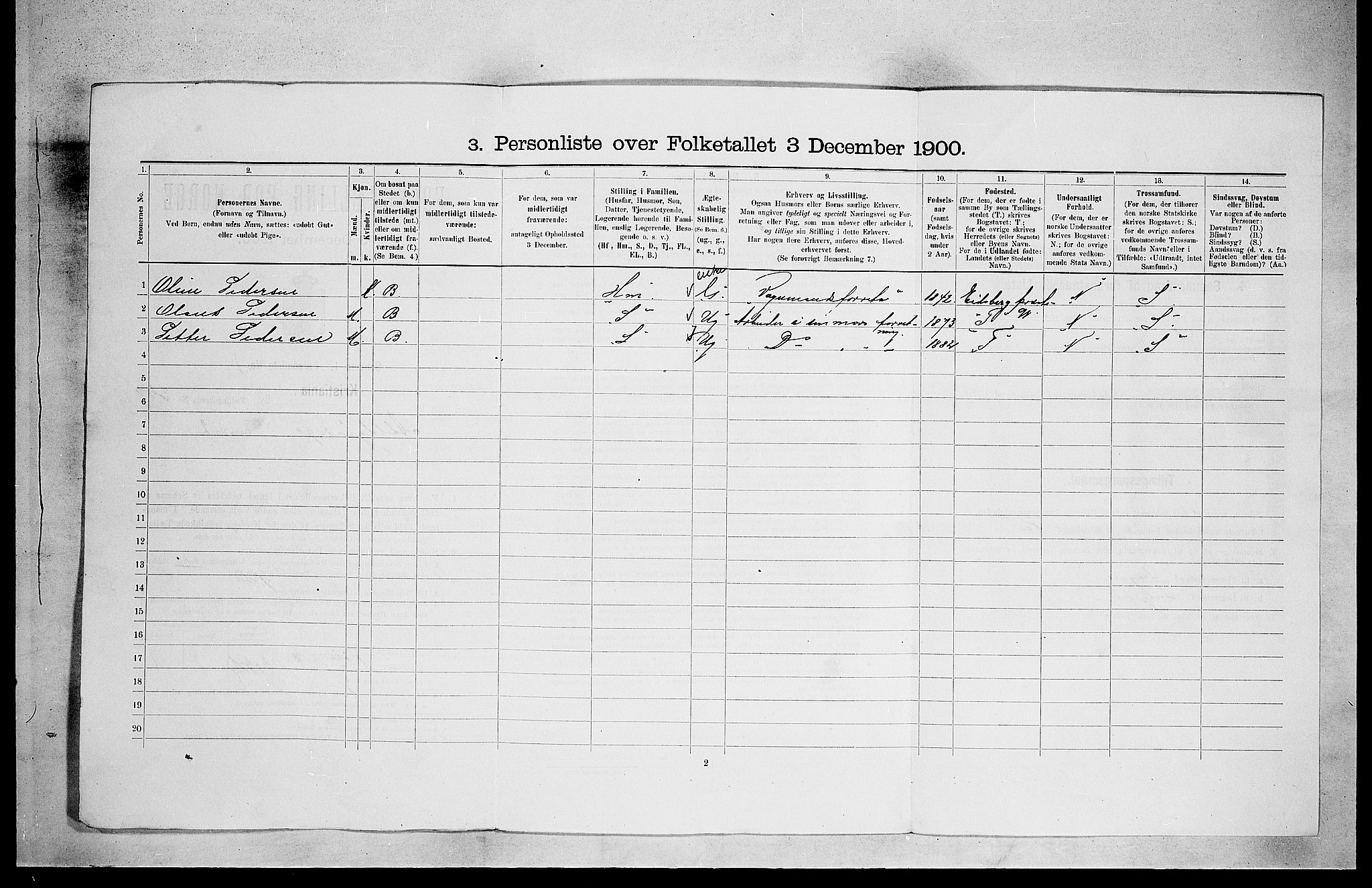 SAO, 1900 census for Kristiania, 1900, p. 586