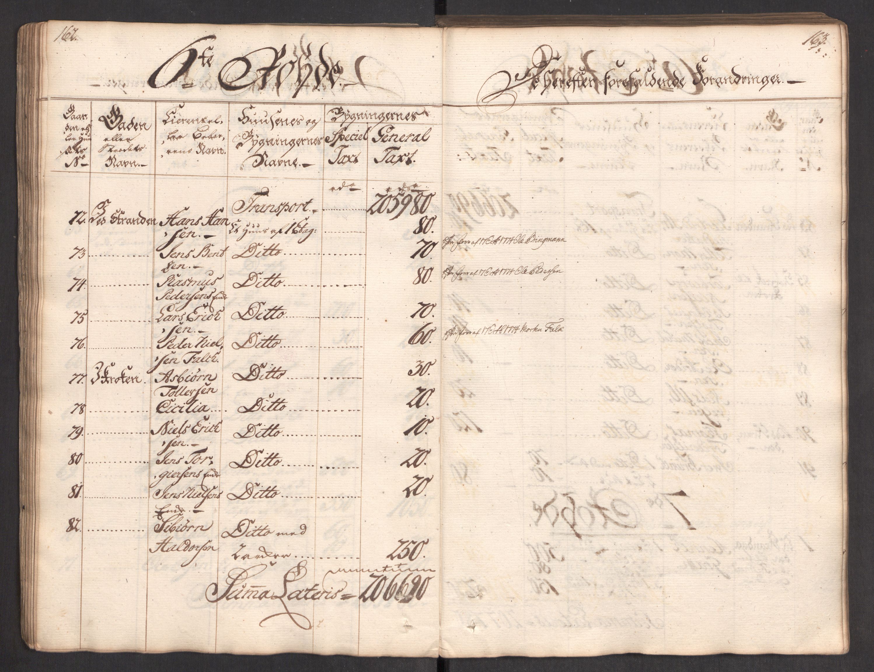 Kommersekollegiet, Brannforsikringskontoret 1767-1814, AV/RA-EA-5458/F/Fa/L0004/0002: Bergen / Branntakstprotokoll, 1767, p. 162-163